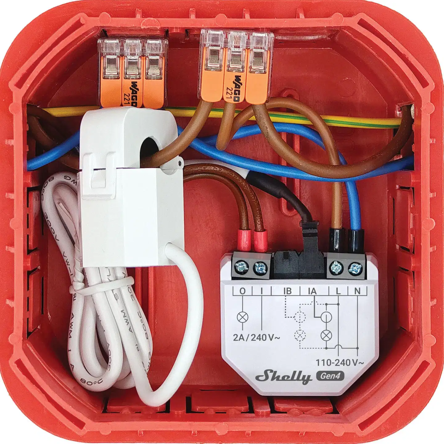 Shelly EM Gen4 - WiFi- ja Zigbee 1-vaiheinen energiamittari, 50 A - 7