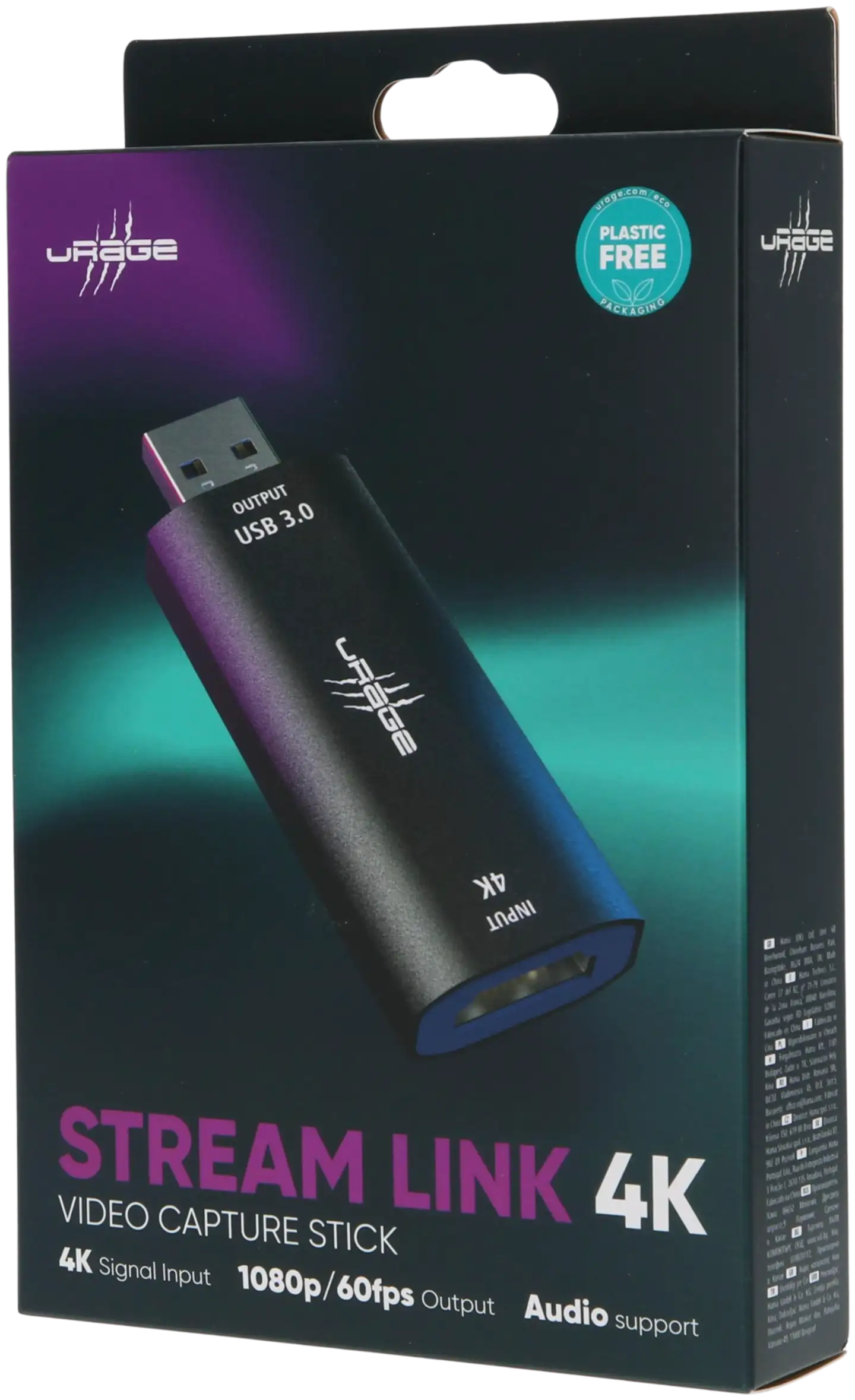 uRage videokaappari Stream Link 4K, Recording/Streaming Stick, HDMI™ - USB - 3