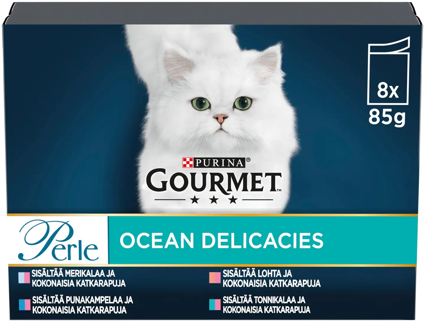 Gourmet 8x85g Perle Sea Delicacies lajitelma 4 varianttia kissanruoka