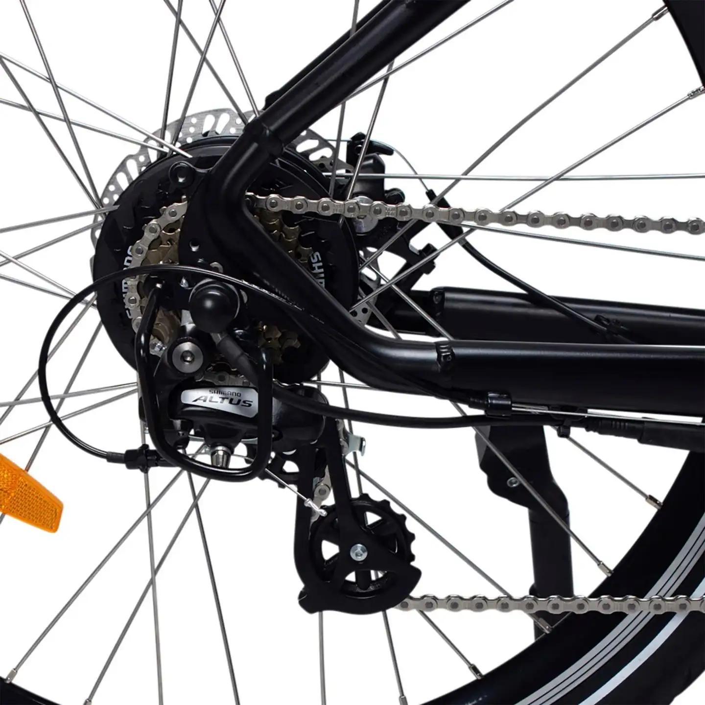 Swoop sähkömaastopyörä MTB 26" 7-vaihdetta musta - 4