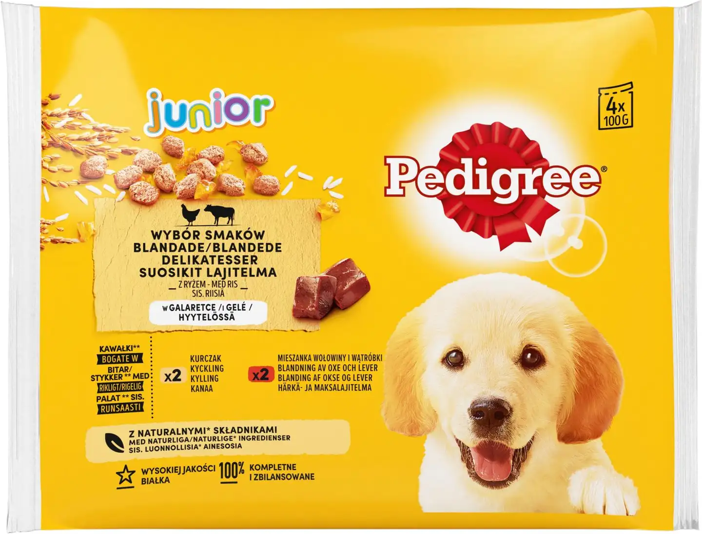 Pedigree Junior hyytelölajitelma 4x100g