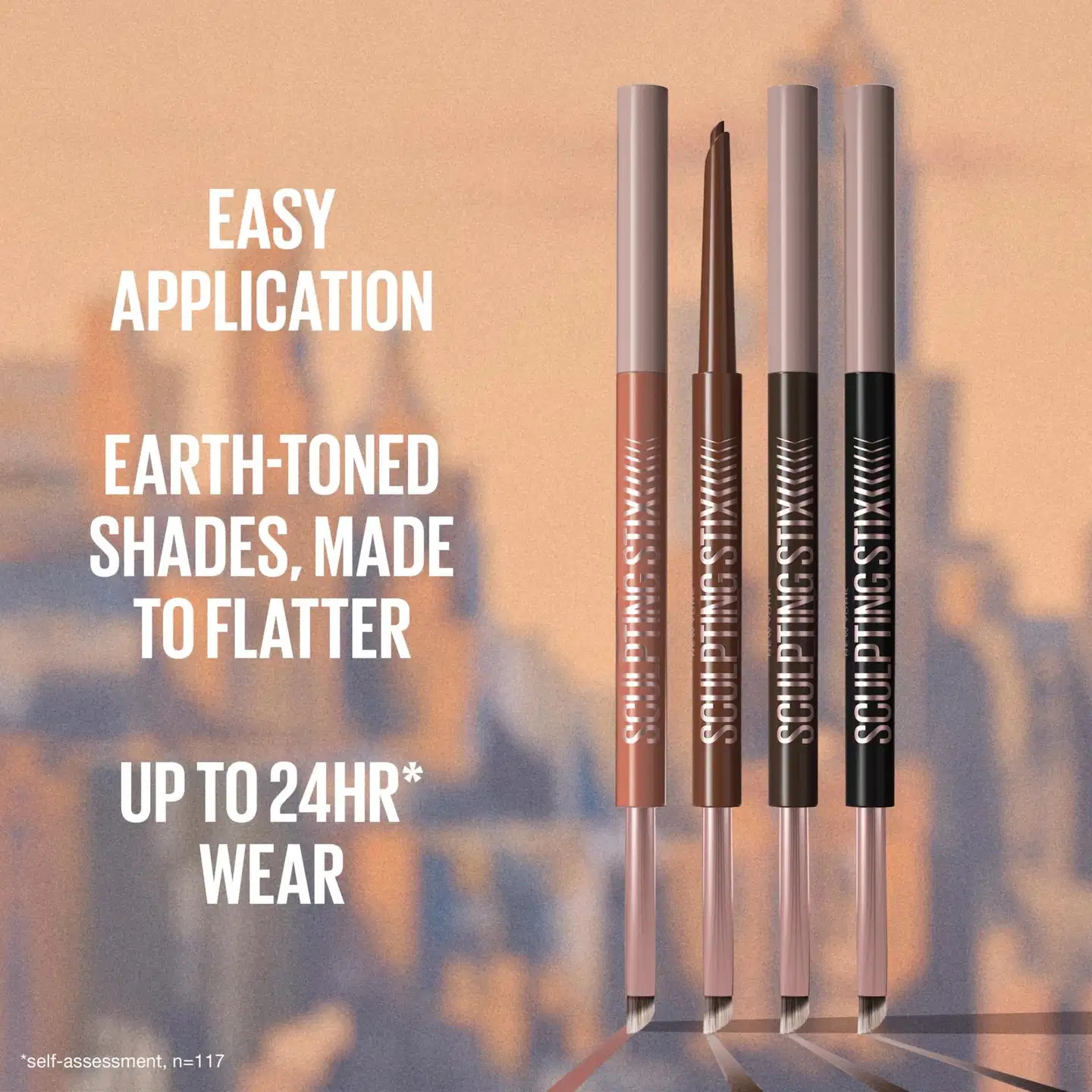 Maybelline New York Sculpting Stix Silmänrajauskynä Black Blur 0,7 g - Rosy Sculpt - 5