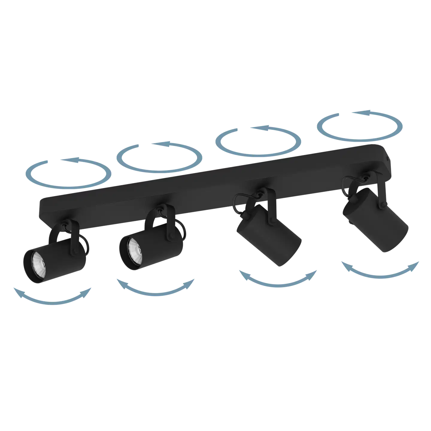 EGLO Spottivalaisin 4-os  Sorego led 4x3W 58x10x12cm musta - 4