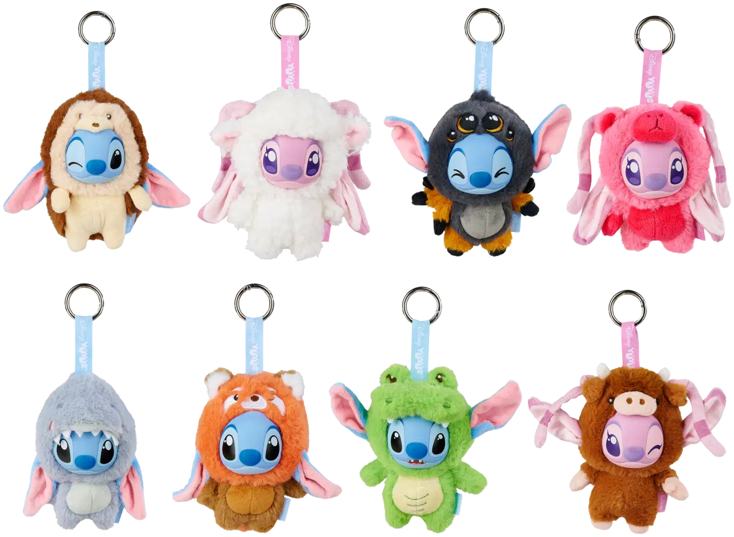 Simba Walt Disney YuYus Stitch tai Angel, maskottipehmo, 12 cm, laukkuun, reppuun tai avaimenperään - 3