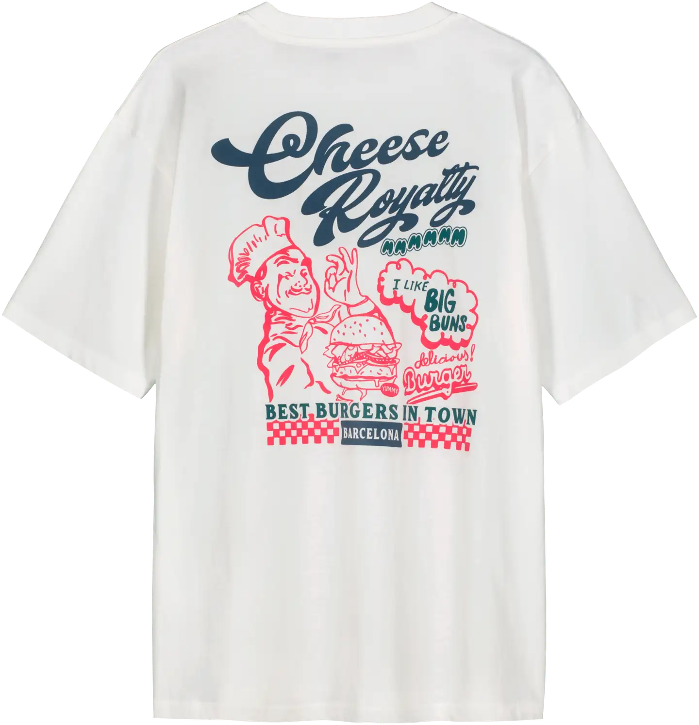 WKLY. miesten t-paita BB Burger - Cloud dancer - 2