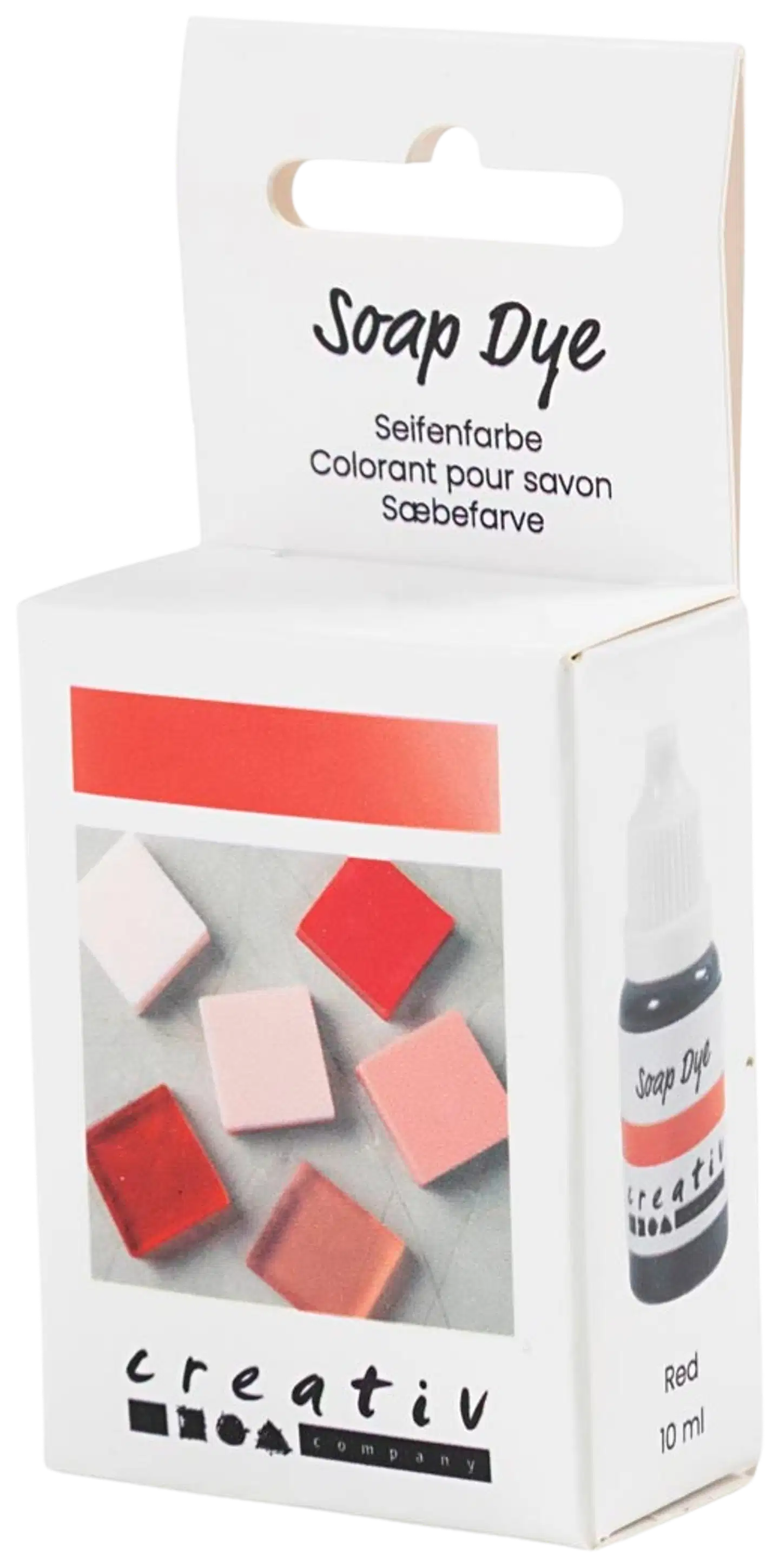 Creativ Company saippuaväri, punainen, koralli, 10 ml - 4