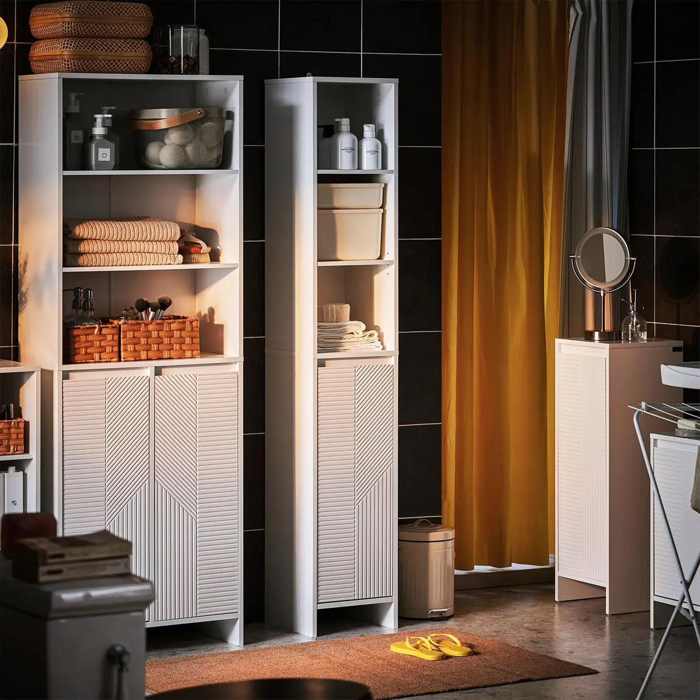 SoBuy kylpyhuonekaappi valkoinen BZR158-W - 2