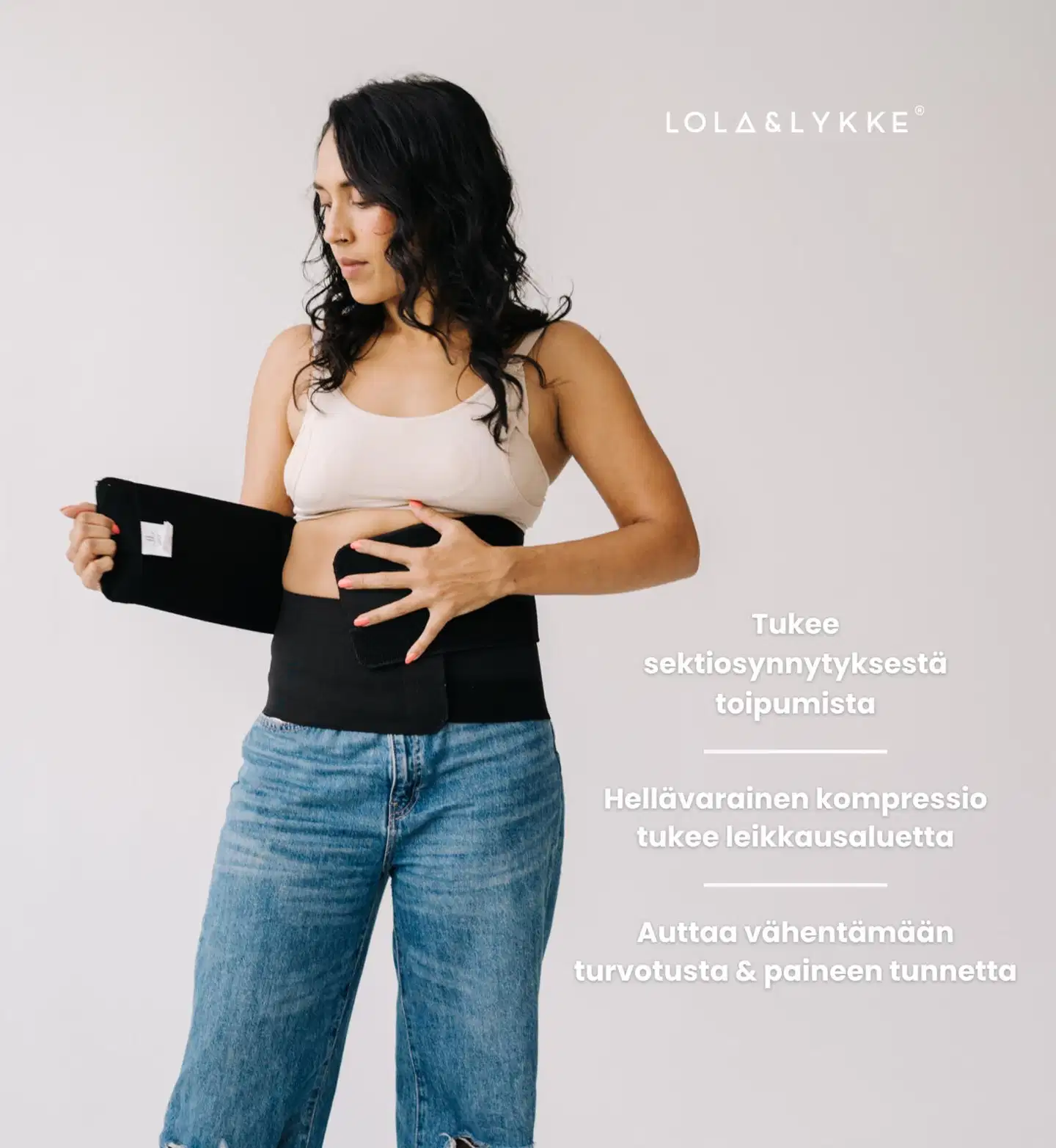 Lola&Lykke core restore synnytyksen jälkeinen tukivyö - MUSTA - 5