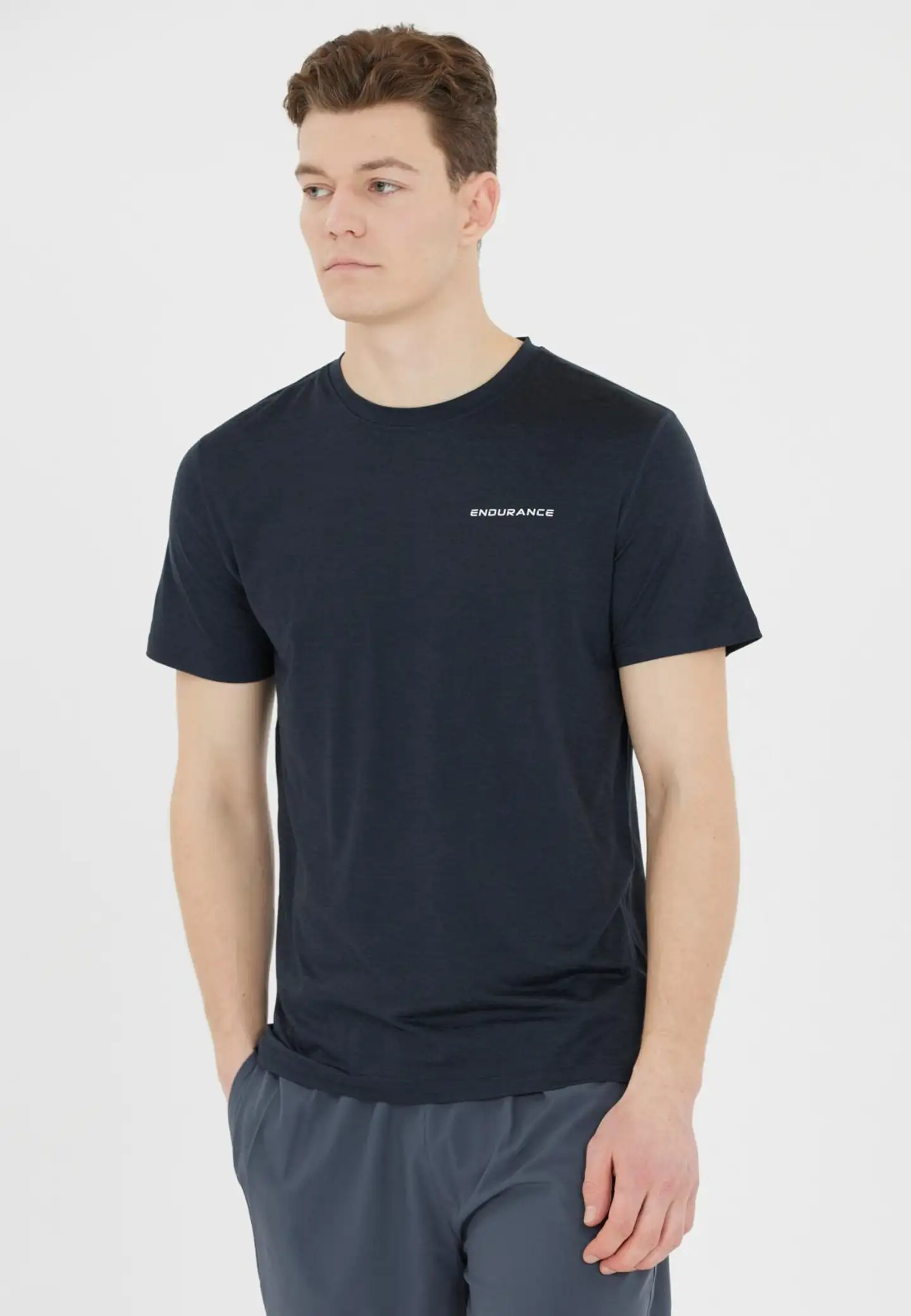 ENDURANCE Abdon M Melange S/S Tee miesten t-paita - 1111 Black Melange - 5