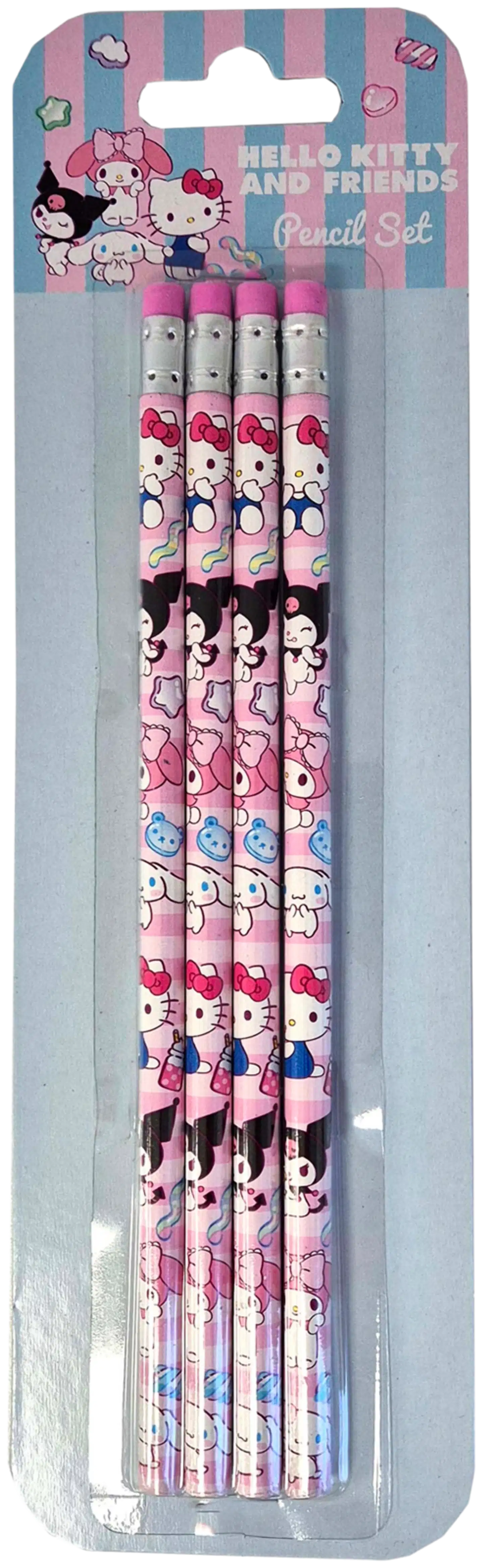 Hello Kitty&Friends Sweet lyijykynät 4kpl/pkt