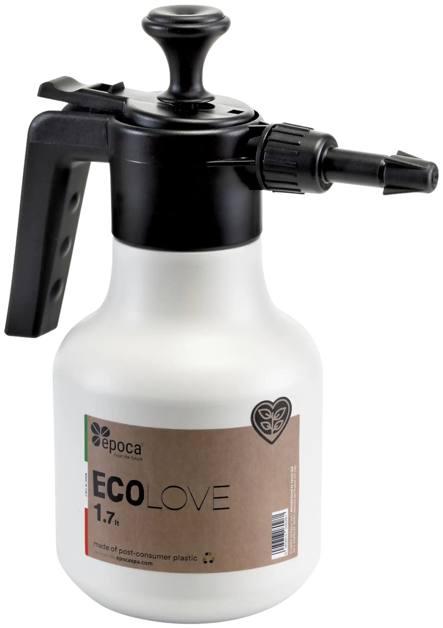 Ecolove Paineruisku 1,7 l 360° kierrätysmuovista