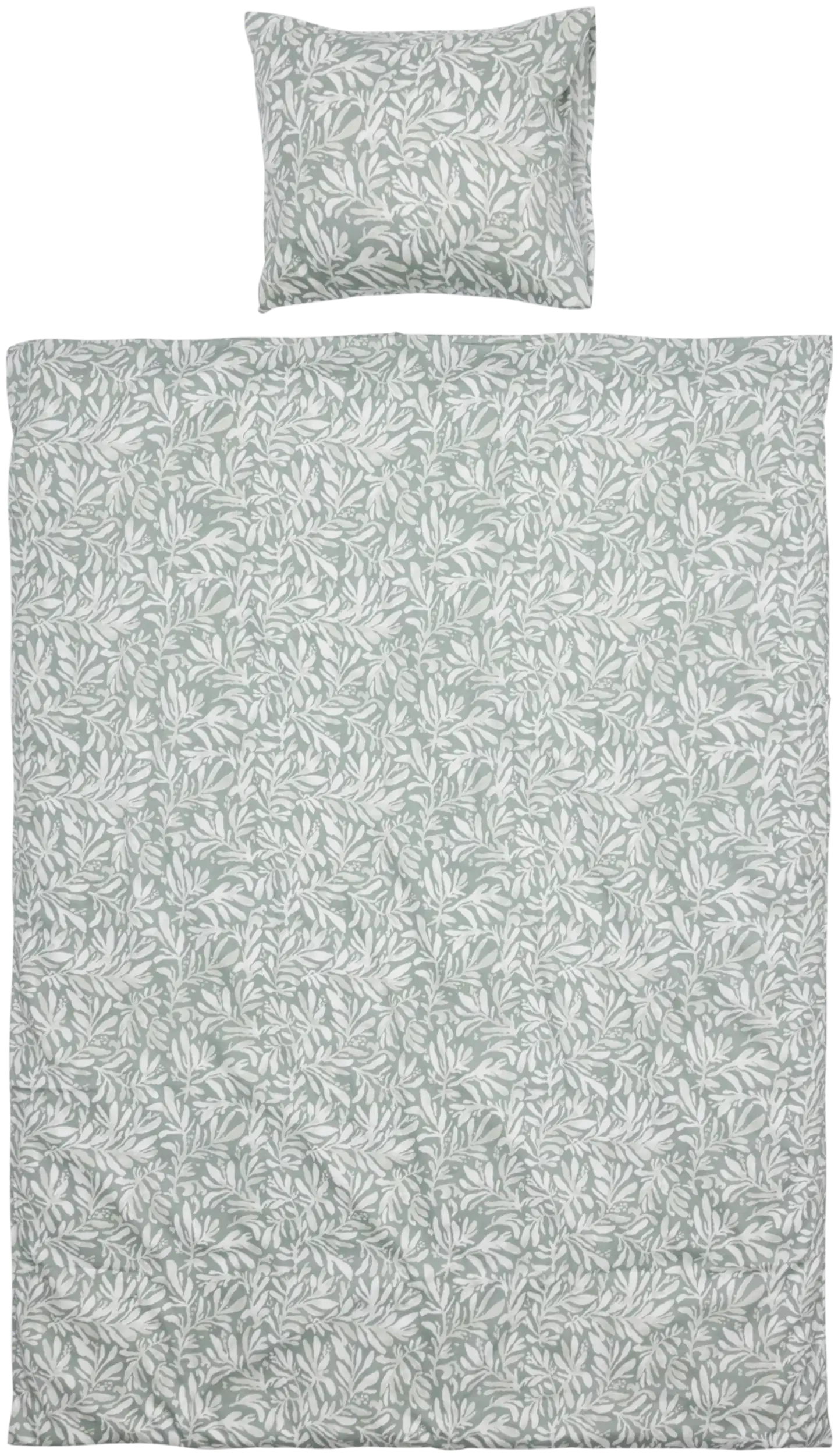 Pentik Hetki pussilakanasetti 150x210 cm + 50x60 cm lehti vihreä - 2