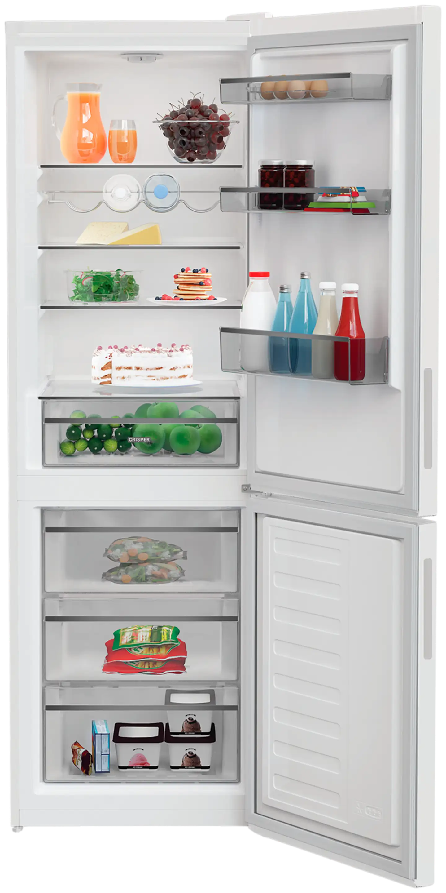Whirlpool jääkaappipakastin WHKS 1361 W4E, 185cm, valkoinen - 3