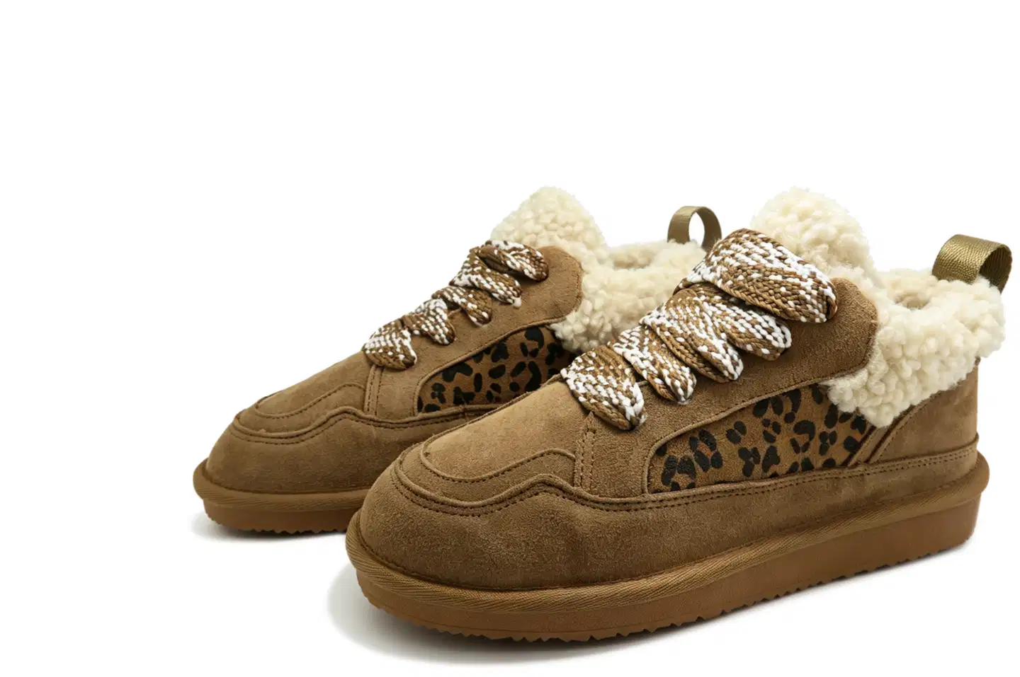 WKLY. naisten mokkanahkaiset talvitennarit Vaiana - Camel/leopard - 1