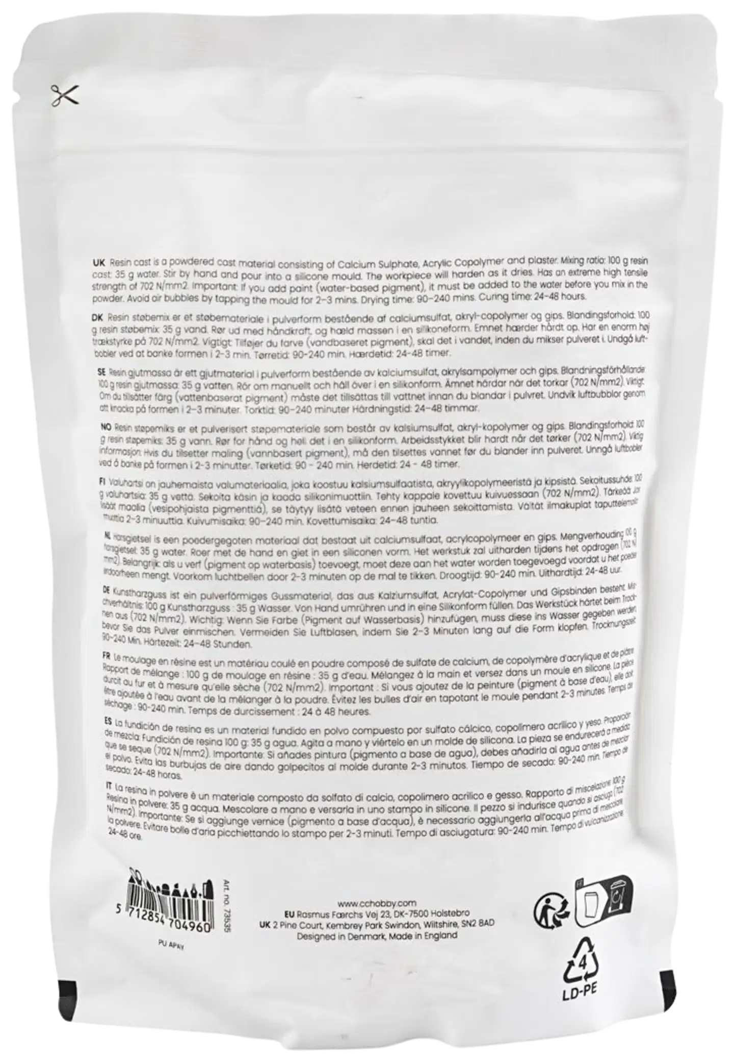 Creativ Company valuhartsi, valkoinen, 800 g - 2