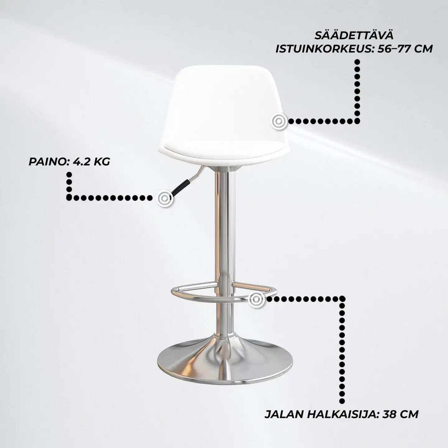 Lykke baarijakkara comfort, valkoinen - 2