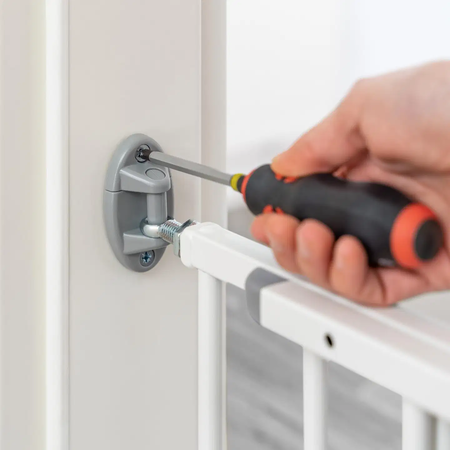 Reer turvaportti esteetön, metallinen valkoinen, 68-106cm - 7