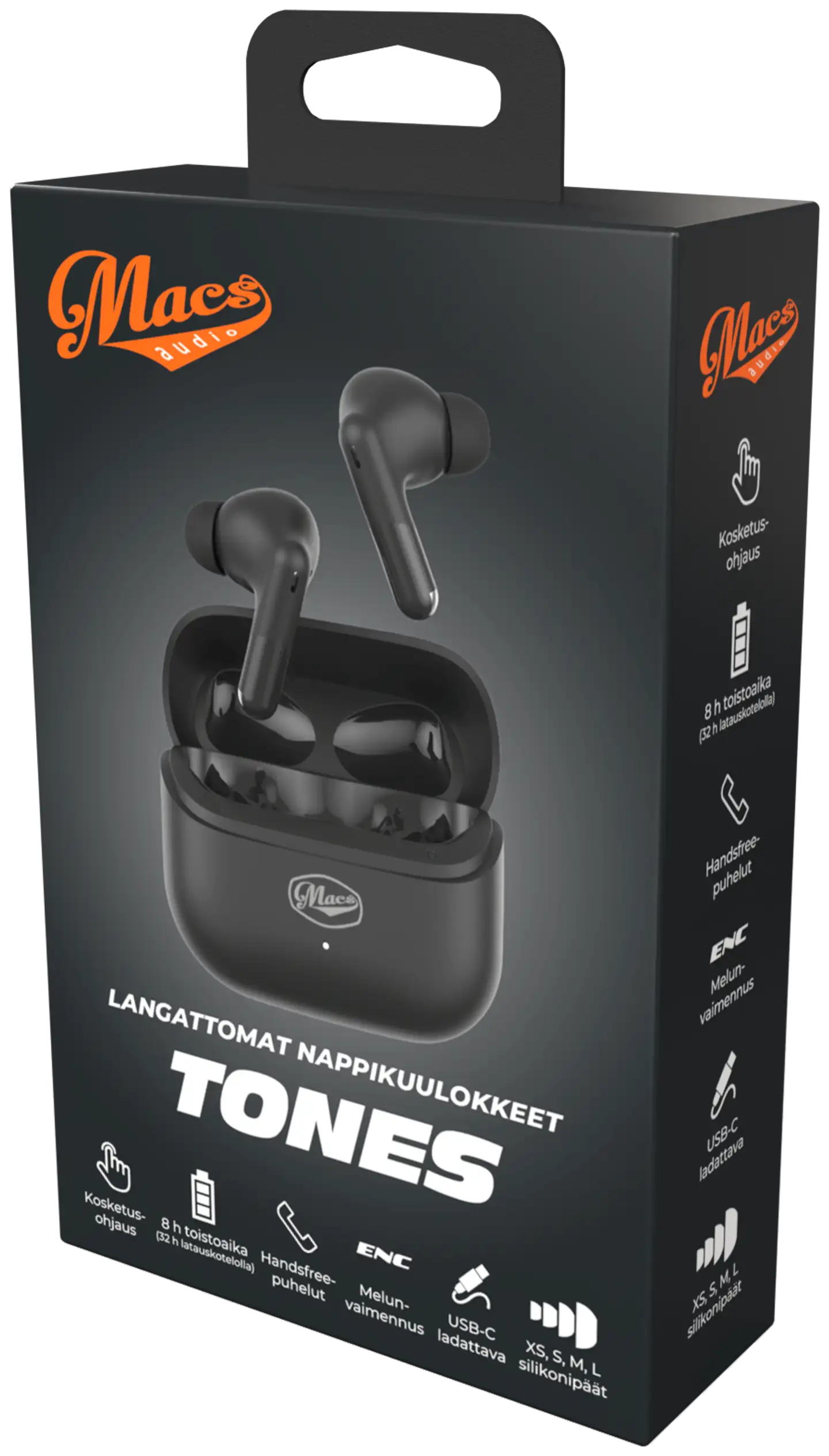Macs langattomat nappikuulokkeet Tones musta - 1