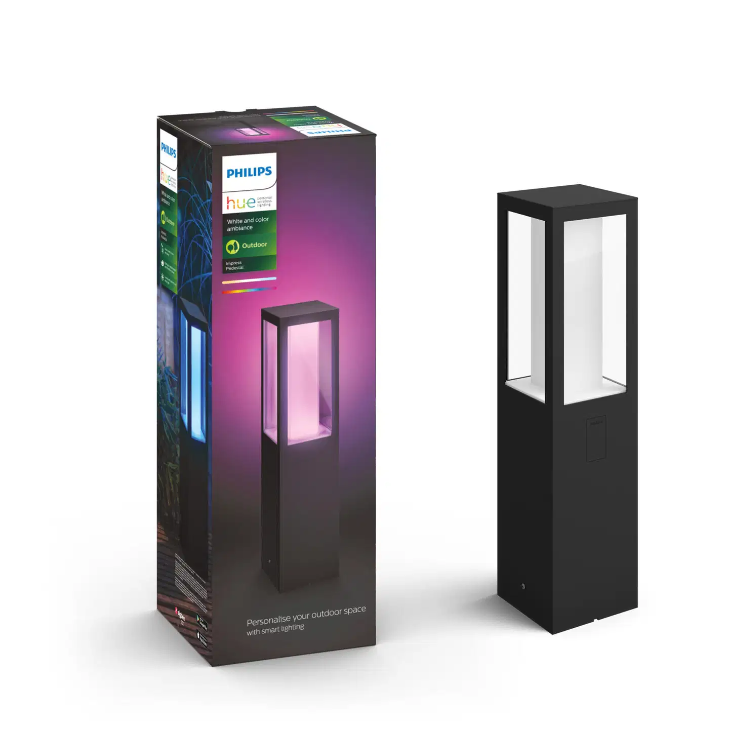 Philips Hue Impress -jalustavalaisin ulkokäyttöön 16W 2000-6500K 590LM musta - 3