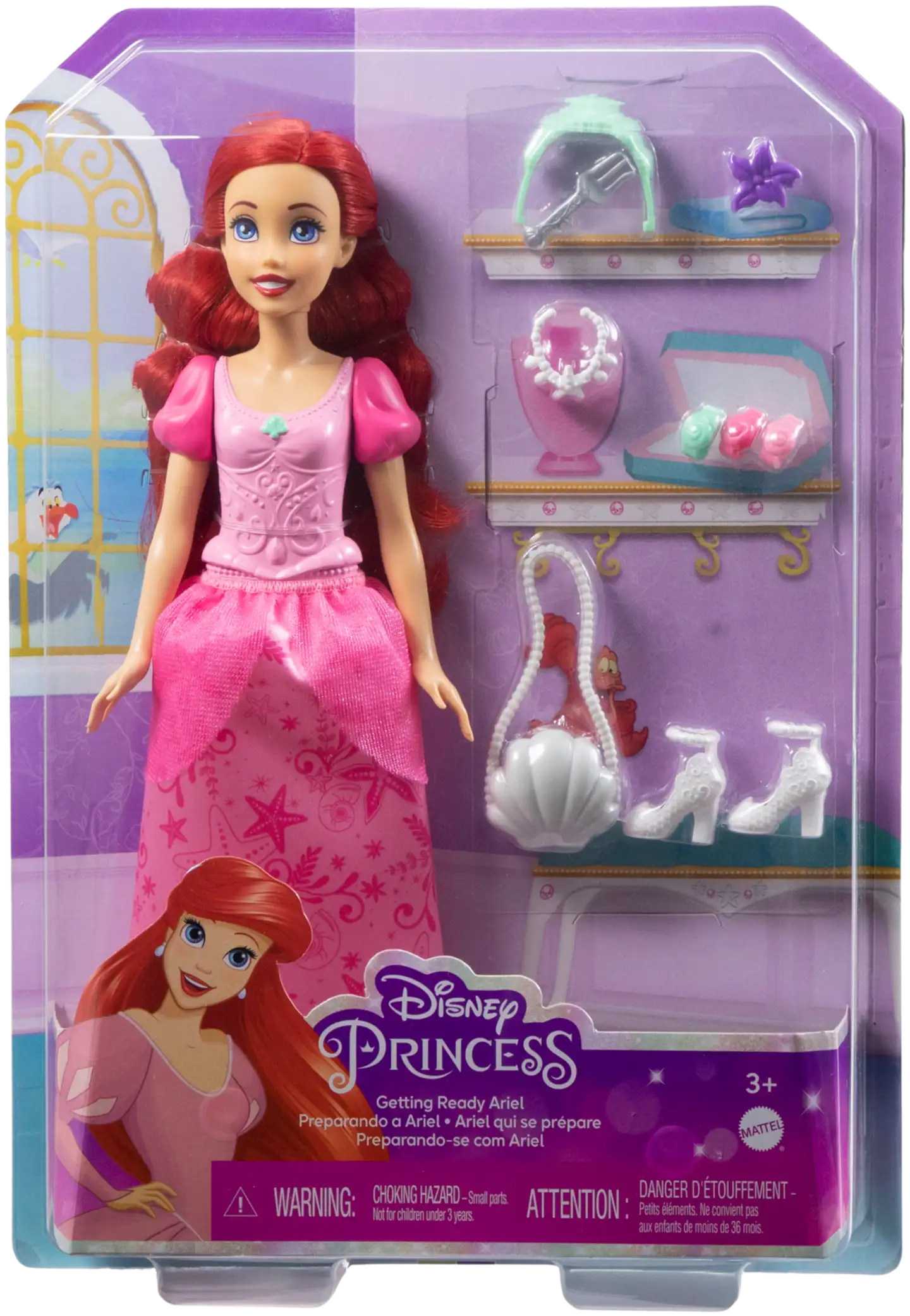 Disney Princess Arien-Nukke Ja Asusteita - 5