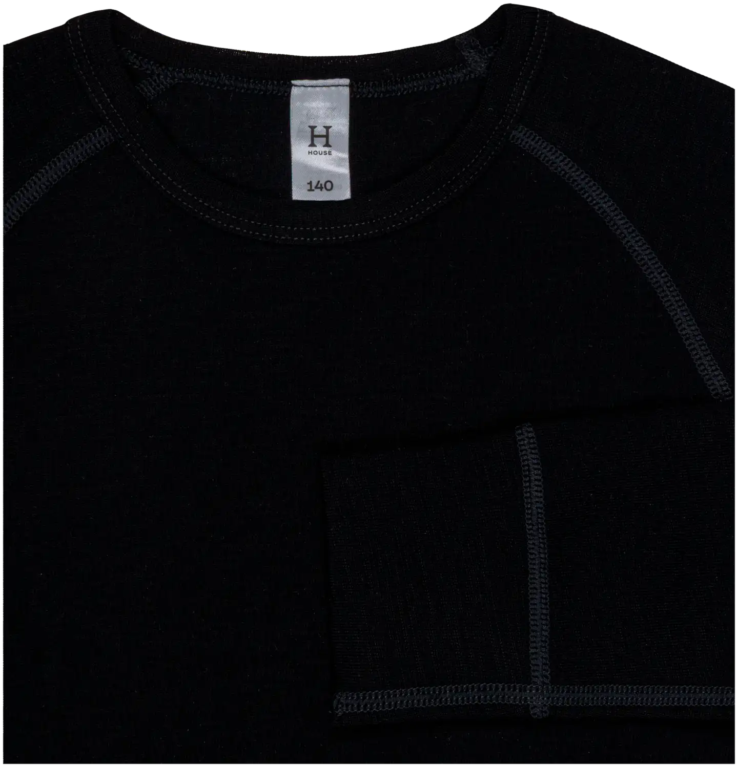House lasten pitkähihainen aluspaita merinovillaa 231H332540 - BLACK - 3