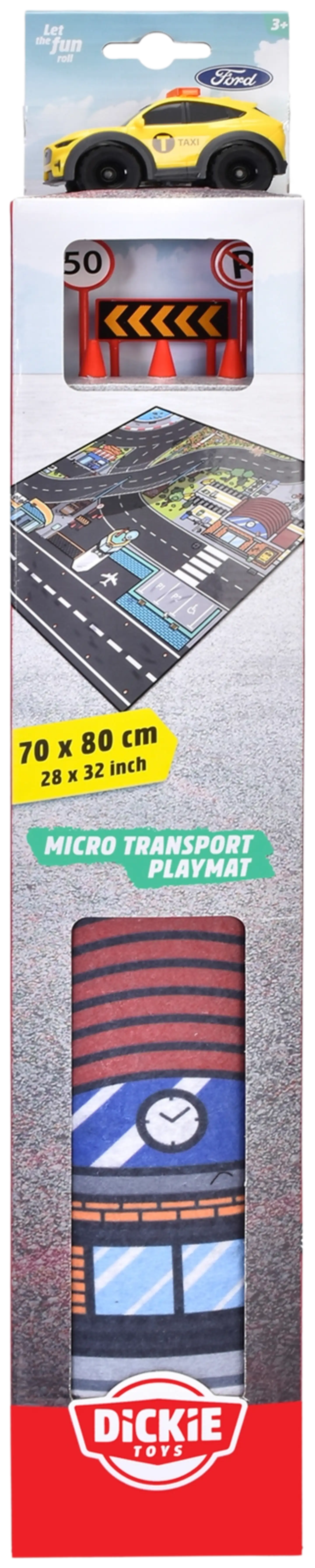 Dickie Toys Micro World Liikennematto ja ajoneuvo, lajitelma, 4 erilaista, myydään yksittäin - 4