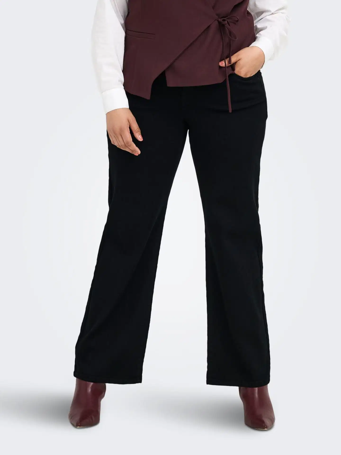Only Carmakoma naisten farkut Caranna - Black Denim - 5