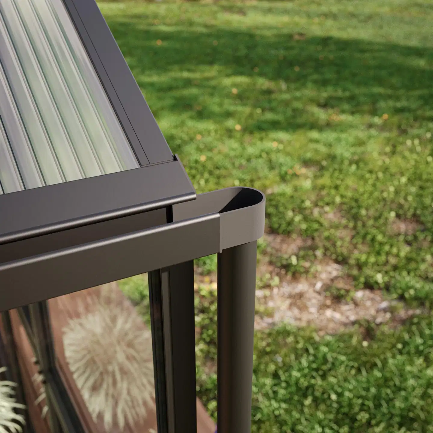 Kreative Gartentechnik kasvihuone Ortasia IV 12,74 m2 antrasiitinharmaa lasi - 10