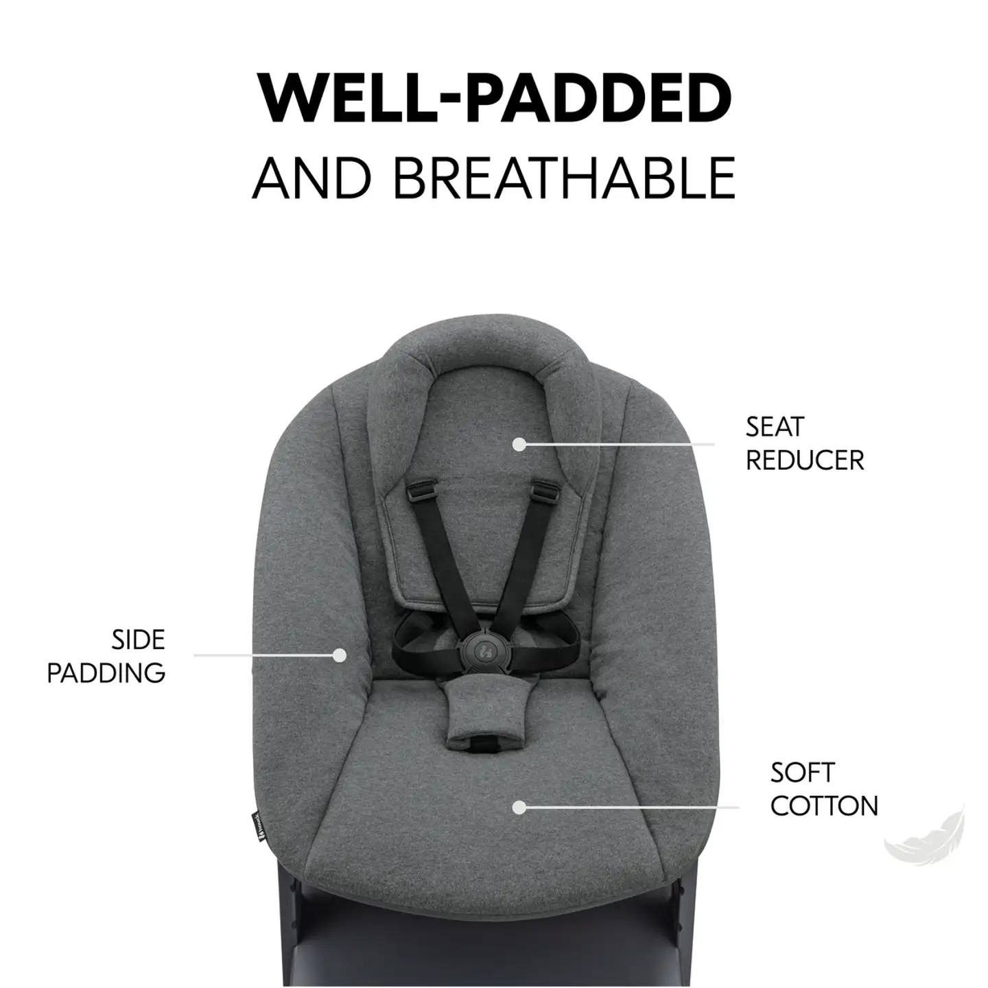 Hauck syöttötuolisetti Alpha Newborn tummanharmaa - 9
