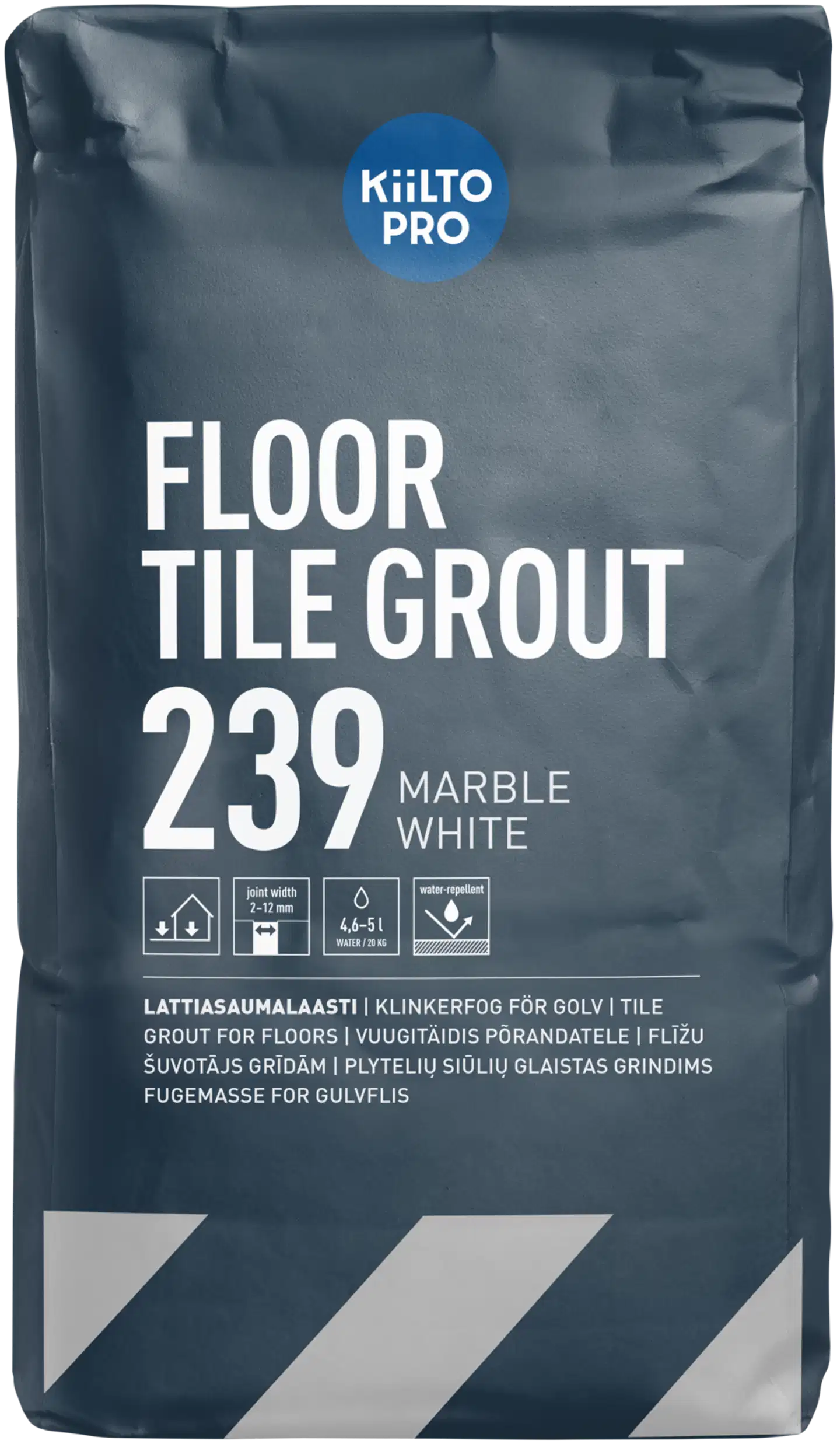 Kiilto Pro Floor Tile grout lattiasaumalaasti 239 marble white 20 kg
