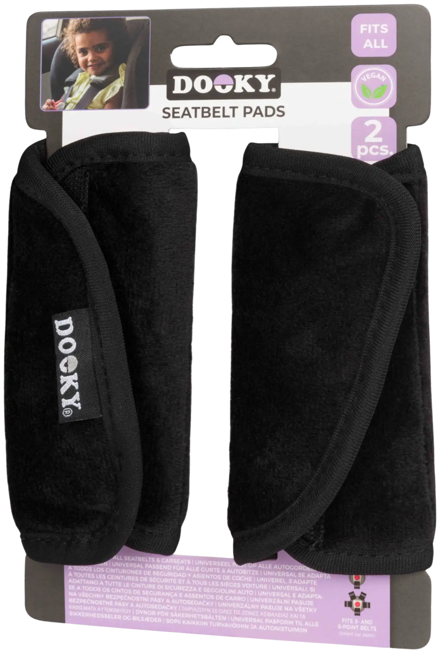 Dooky turvavyötyynyt 2 kpl musta - 4