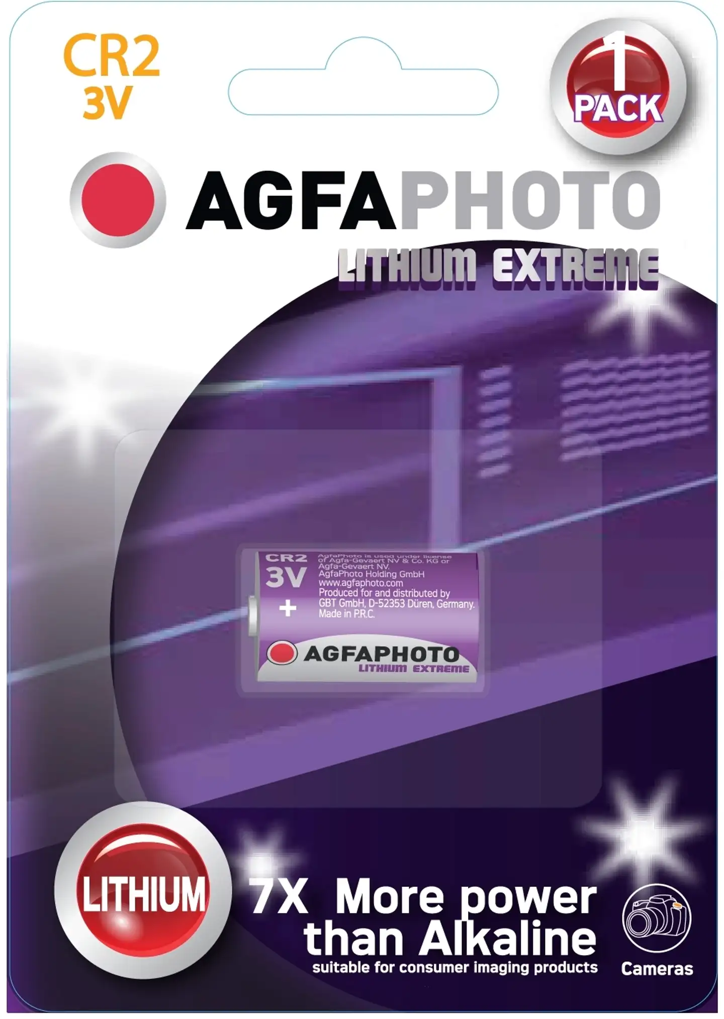 AgfaPhoto Litiumparisto CR2 3V