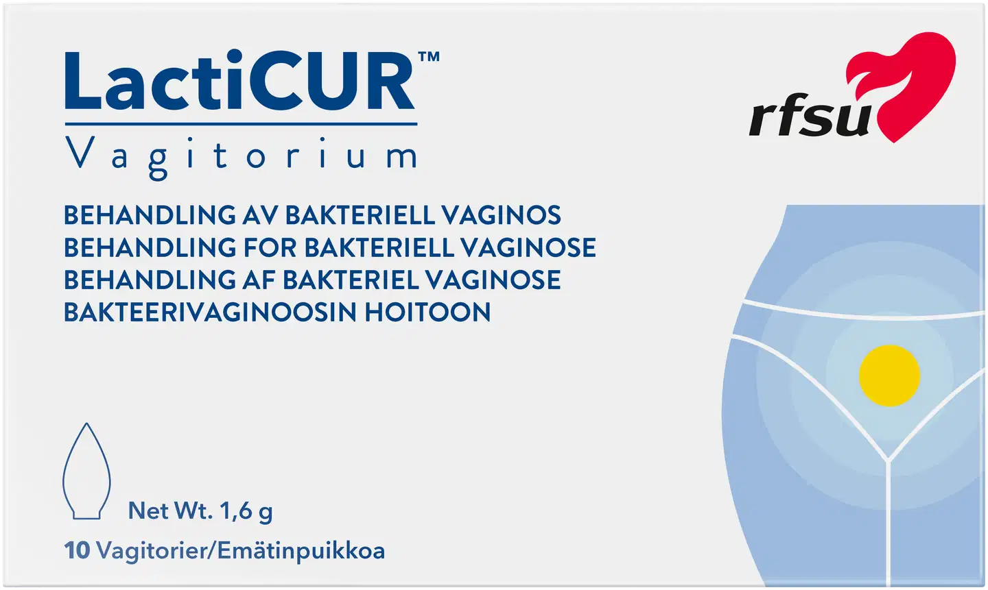 RFSU LactiCUR Vagitorium Emätinpuikko 10 kpl - 1