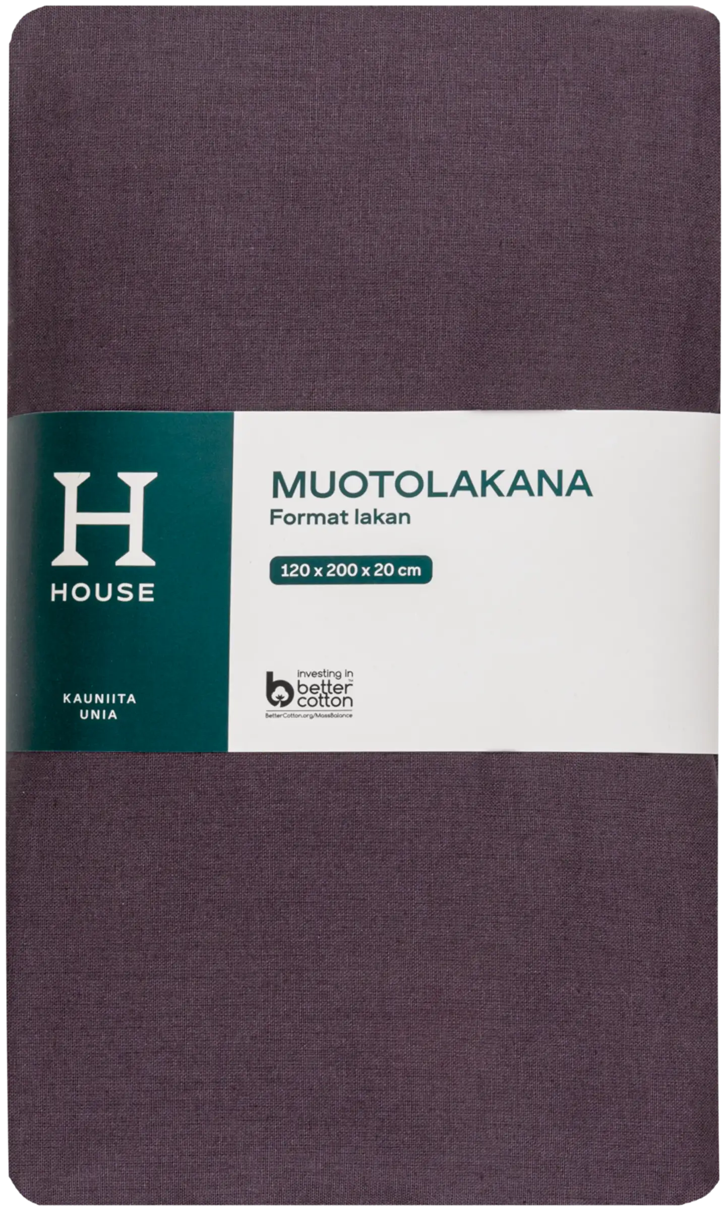 House muotolakana 120 x 200 x 20 cm tumman harmaa