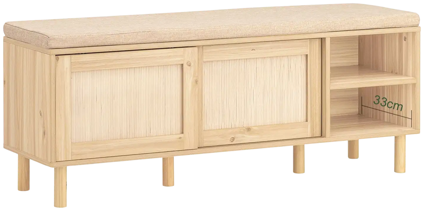 SoBuy kenkäkaappi luonnonväri FSR163-N - 3