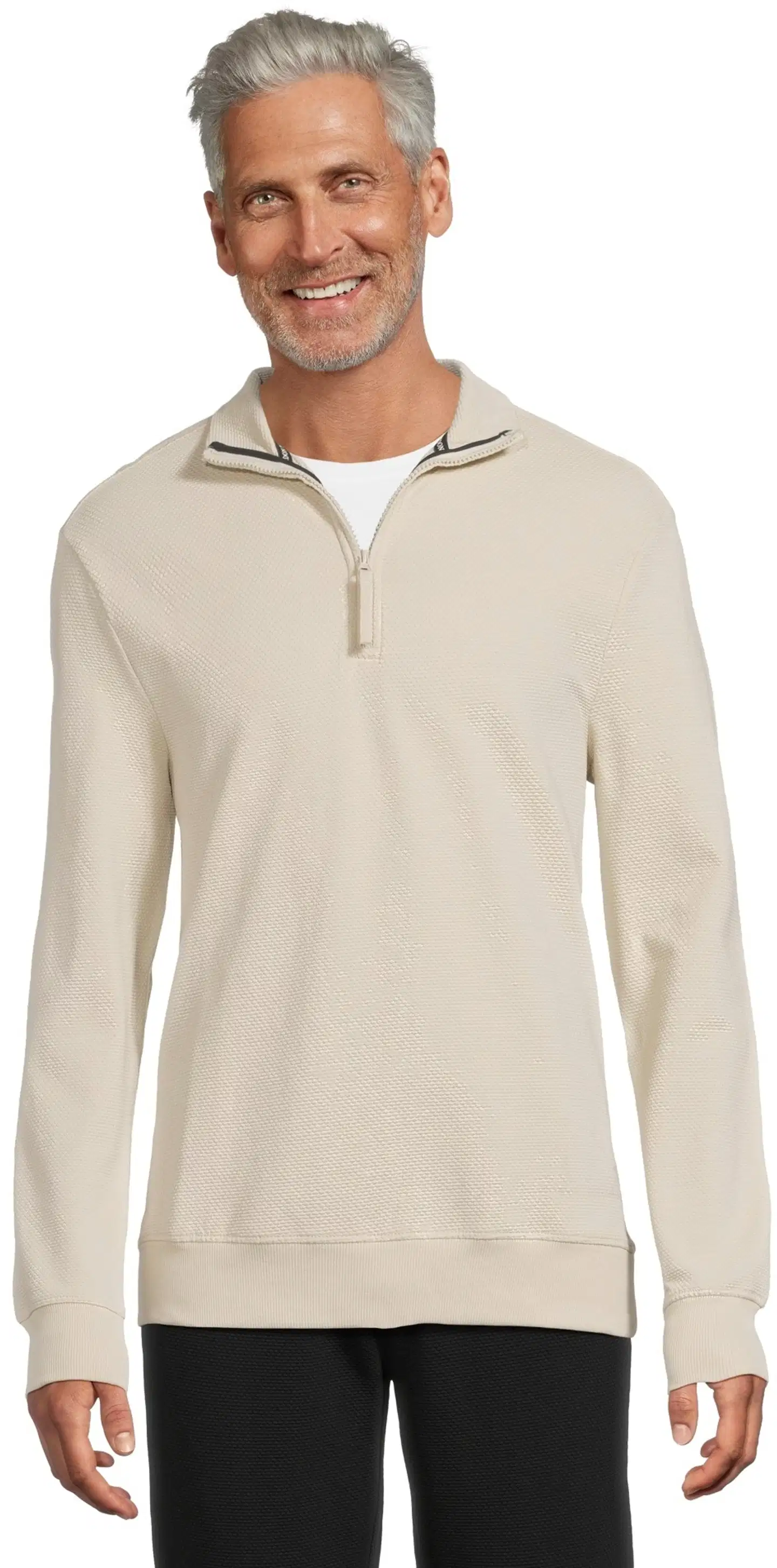 London Fog miesten svetari Half-zip 195LF03264 - Cement - 1