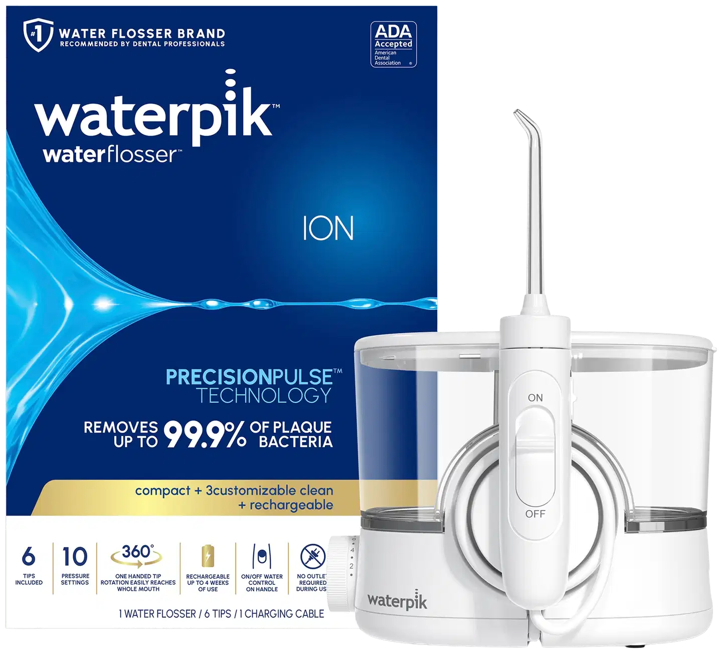 Waterpik WF11 Cordless iON langaton hammasvälisuihku 2 kpl - 1