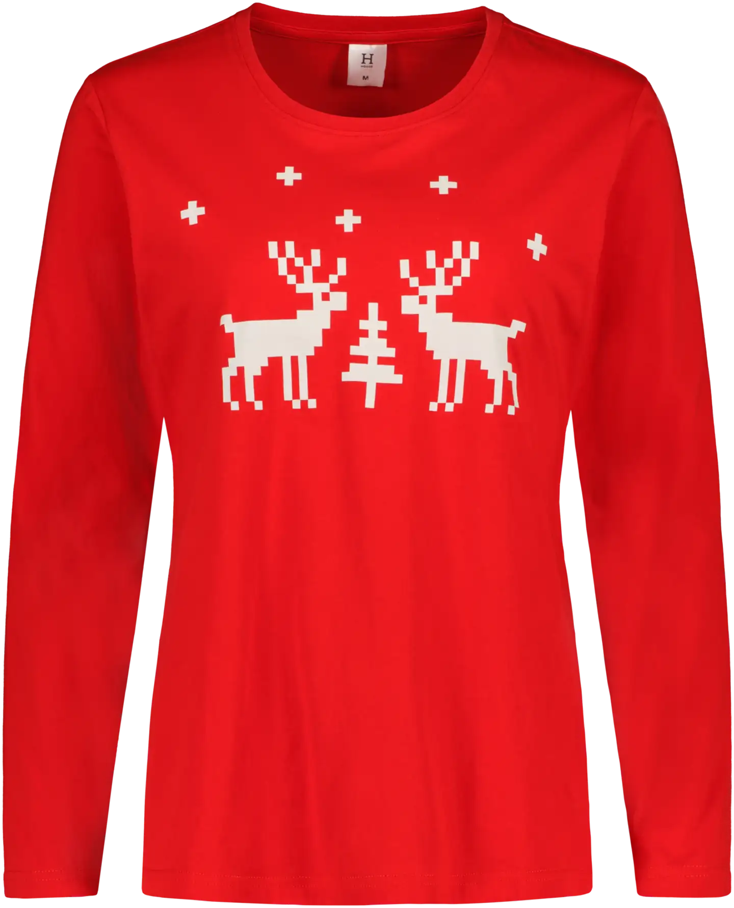 House naisten joulupyjama 212H382520 - red check - 2