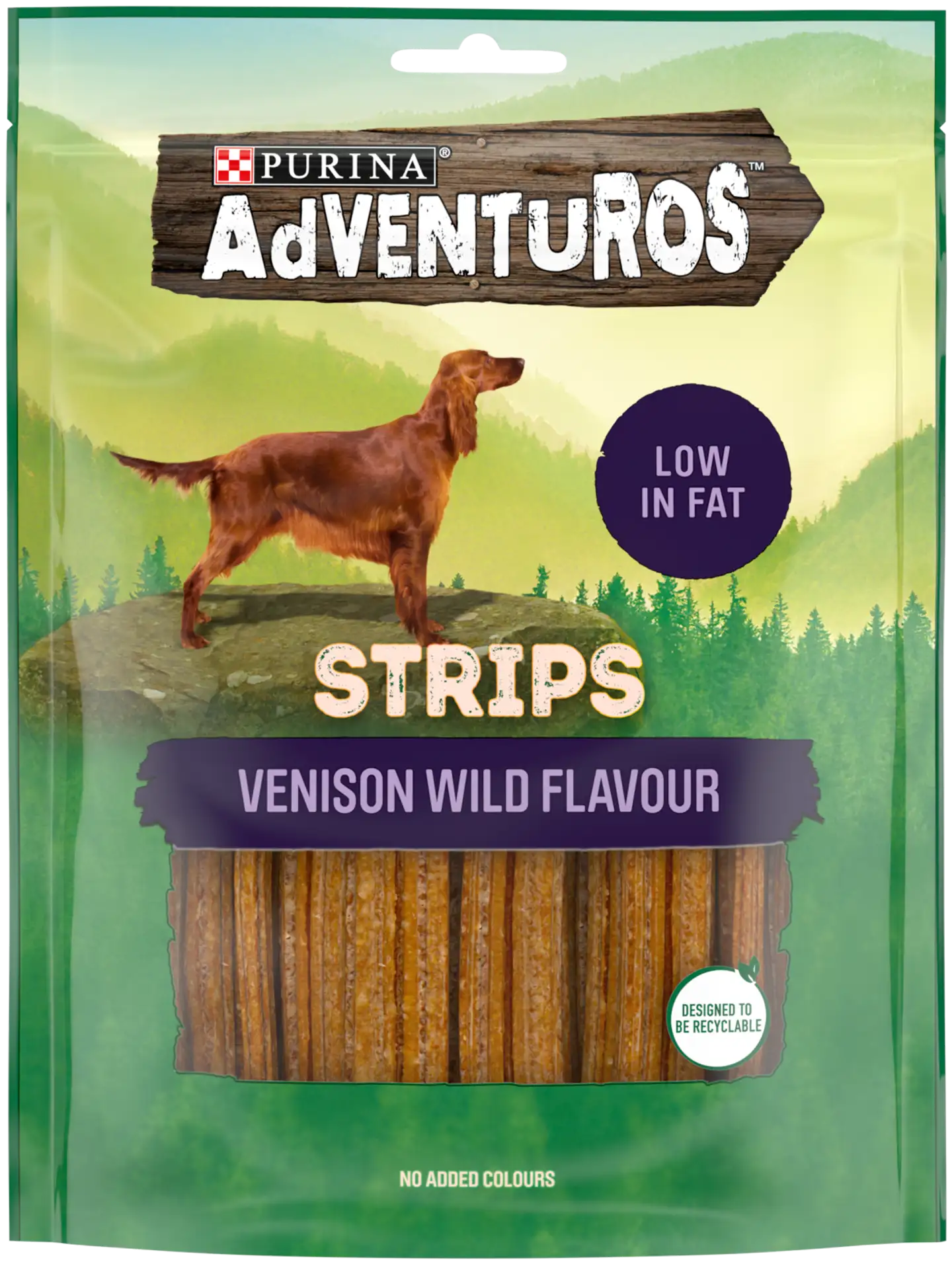 AdVENTuROS 90g Strips Metsäkauriin makuinen koiranherkku