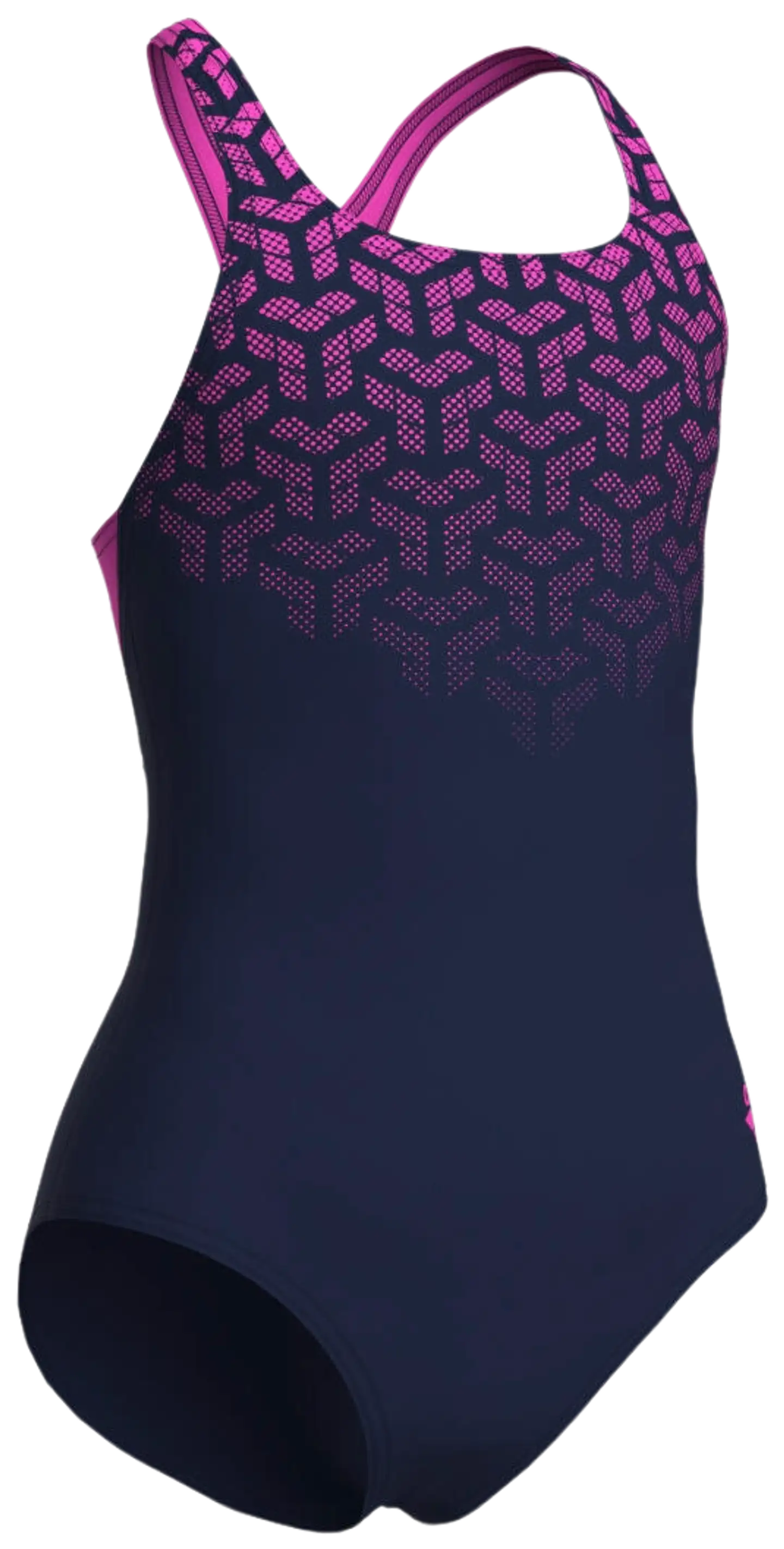 Arena tyttöjen uimapuku Kikko Swim Pro Back - Navy shocking pink - 5