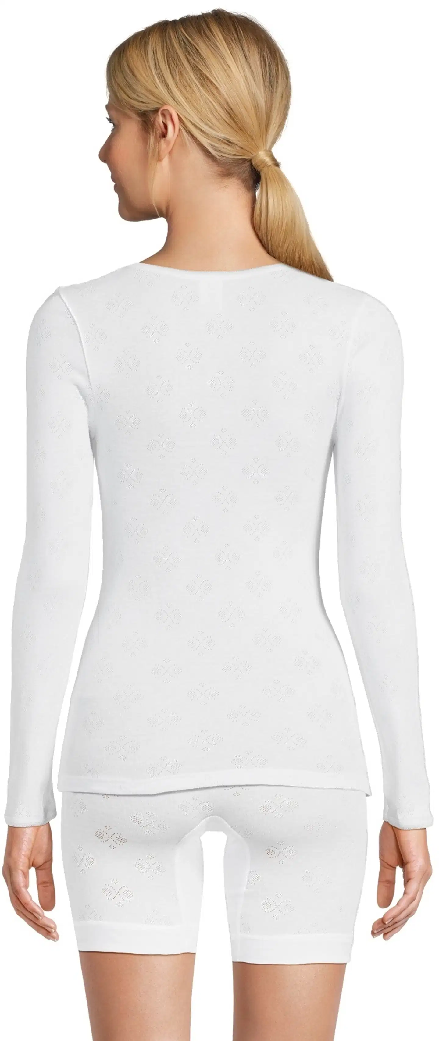 Actuelle naisten pitkähihainen aluspaita AC-39149 - WHITE - 3