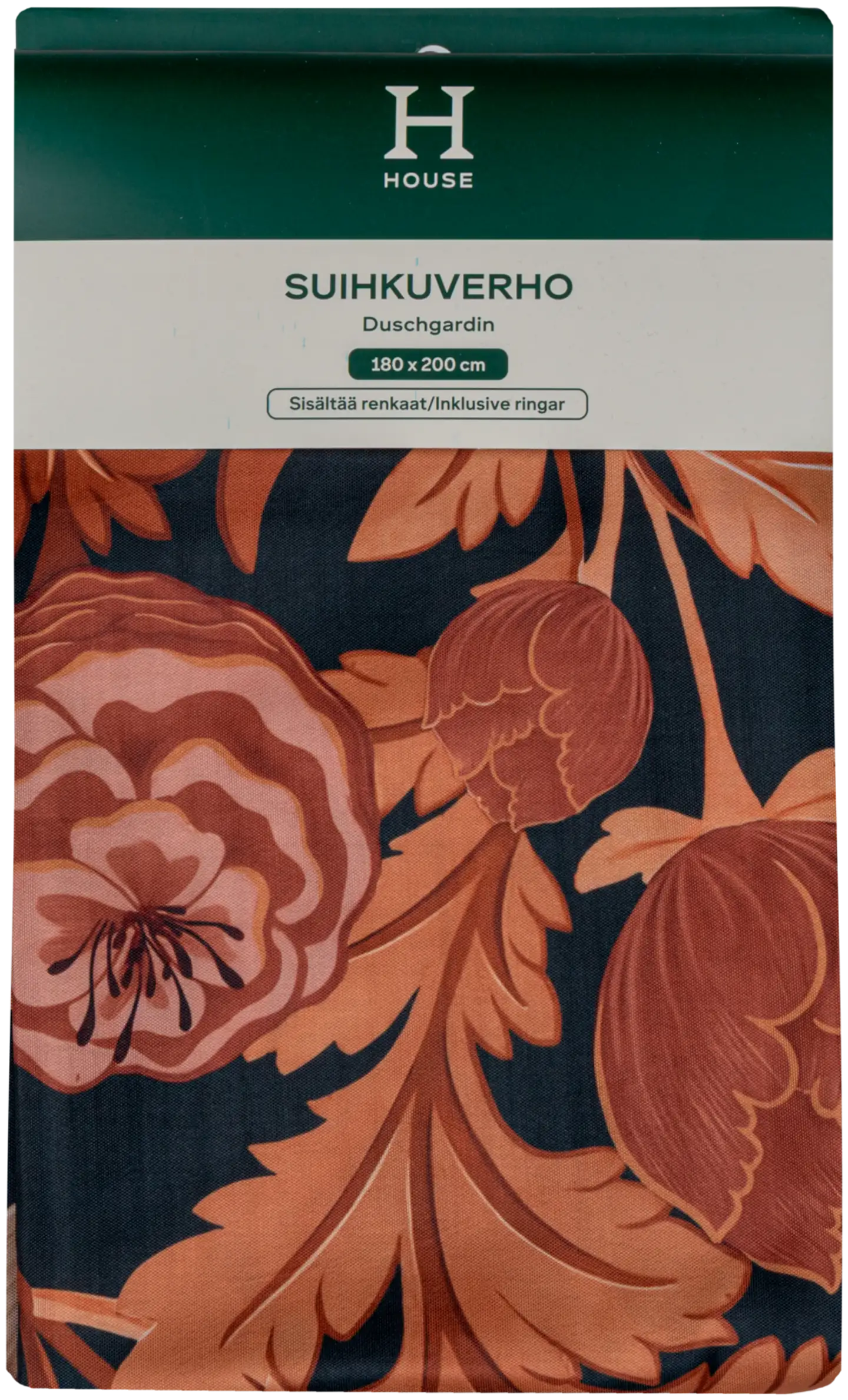 House suihkuverho Vivien 180x200 cm musta/ ruskea/ roosa - 1