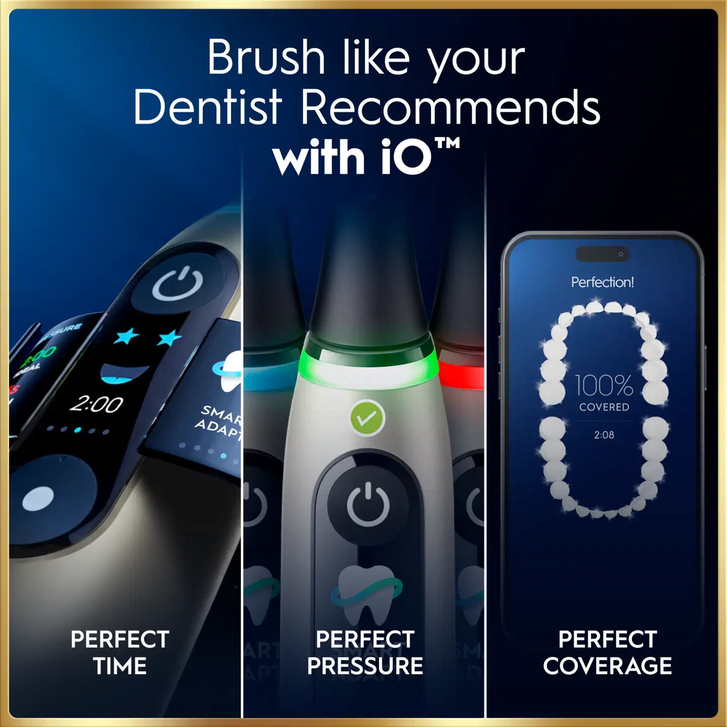 Oral-B iO9 -Sähköhammasharja Lunar Gold, 2 vaihtoharjaa, lataava matkakotelo - 13