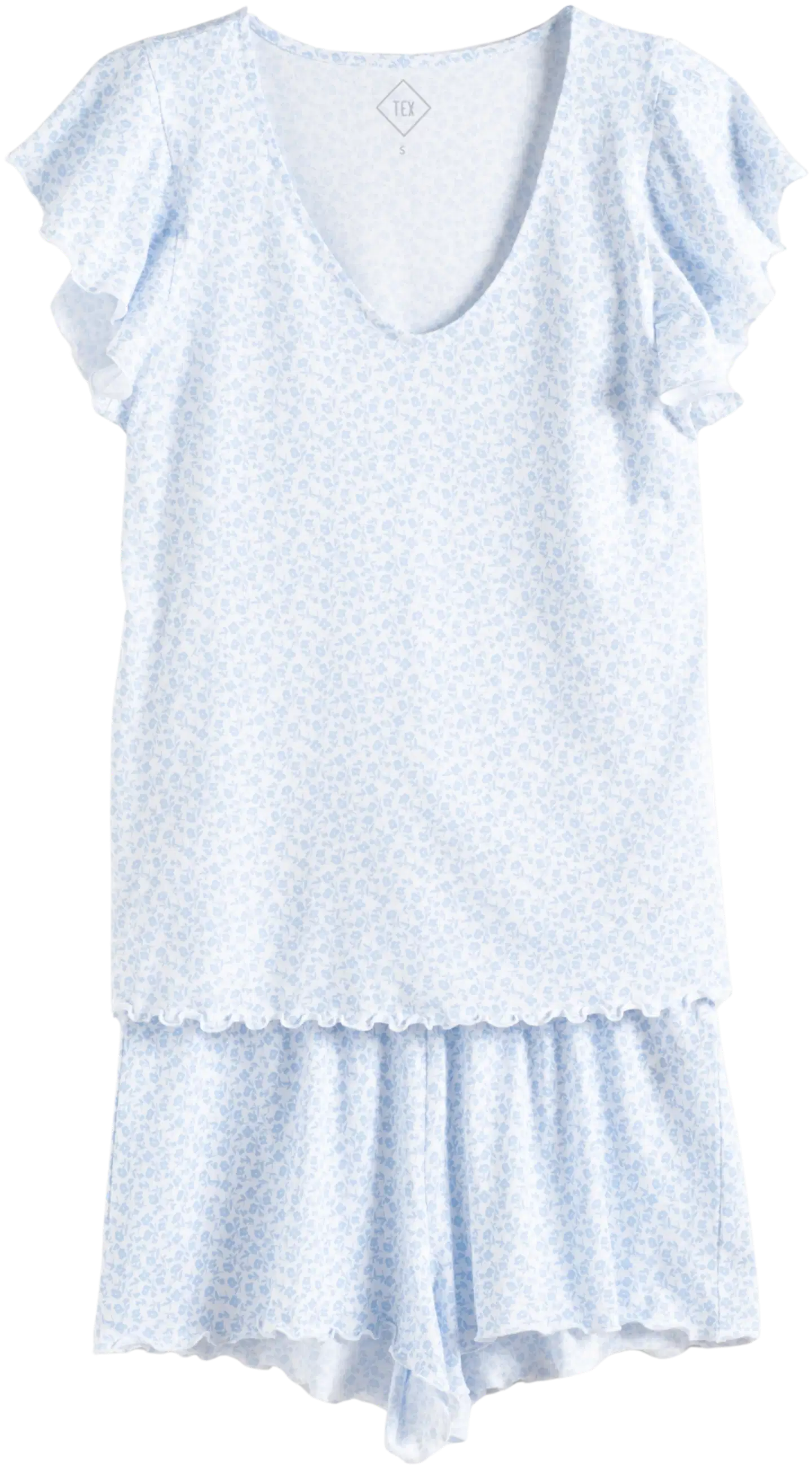 TEX naisten shortsipyjama I279928 - white 2 - 3