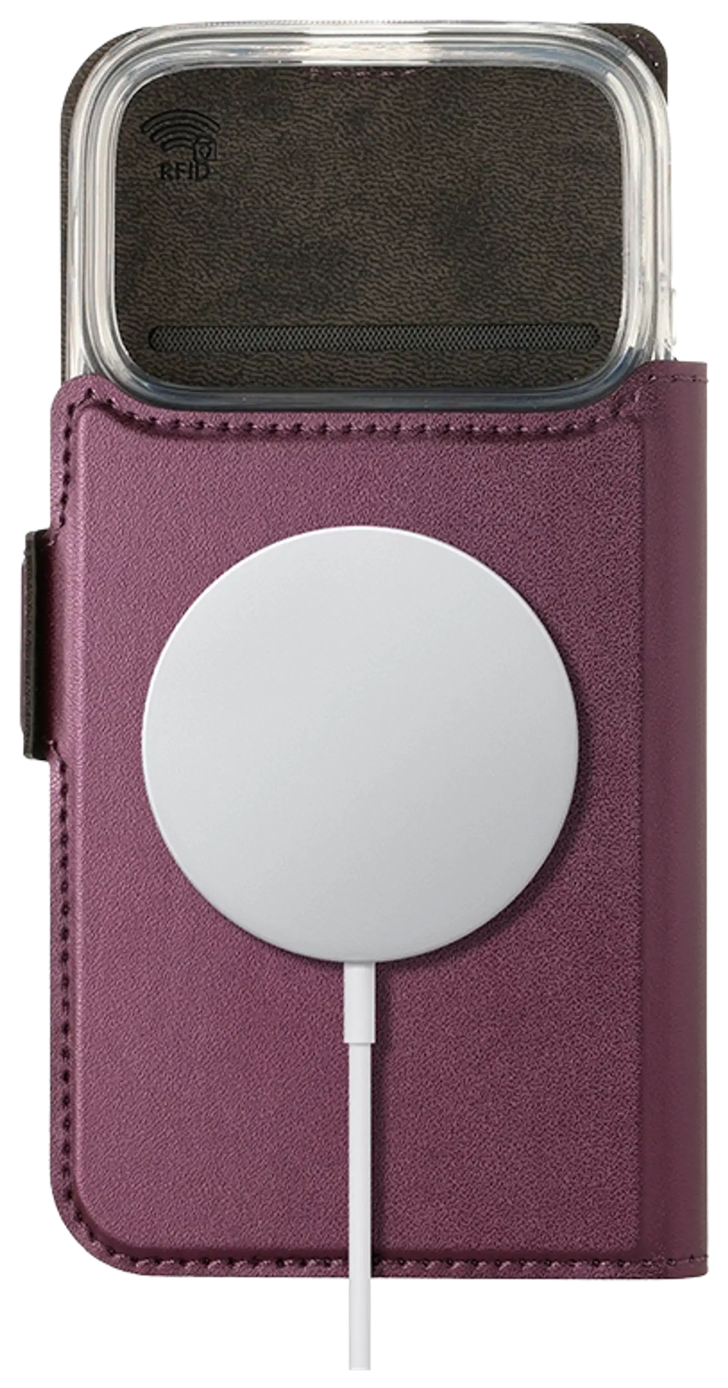 Wave MagSafe-yhteensopiva Book Case -puhelinkotelo Apple iPhone 18 Pro/Apple iPhone 17 Pro smoky sangria - 3