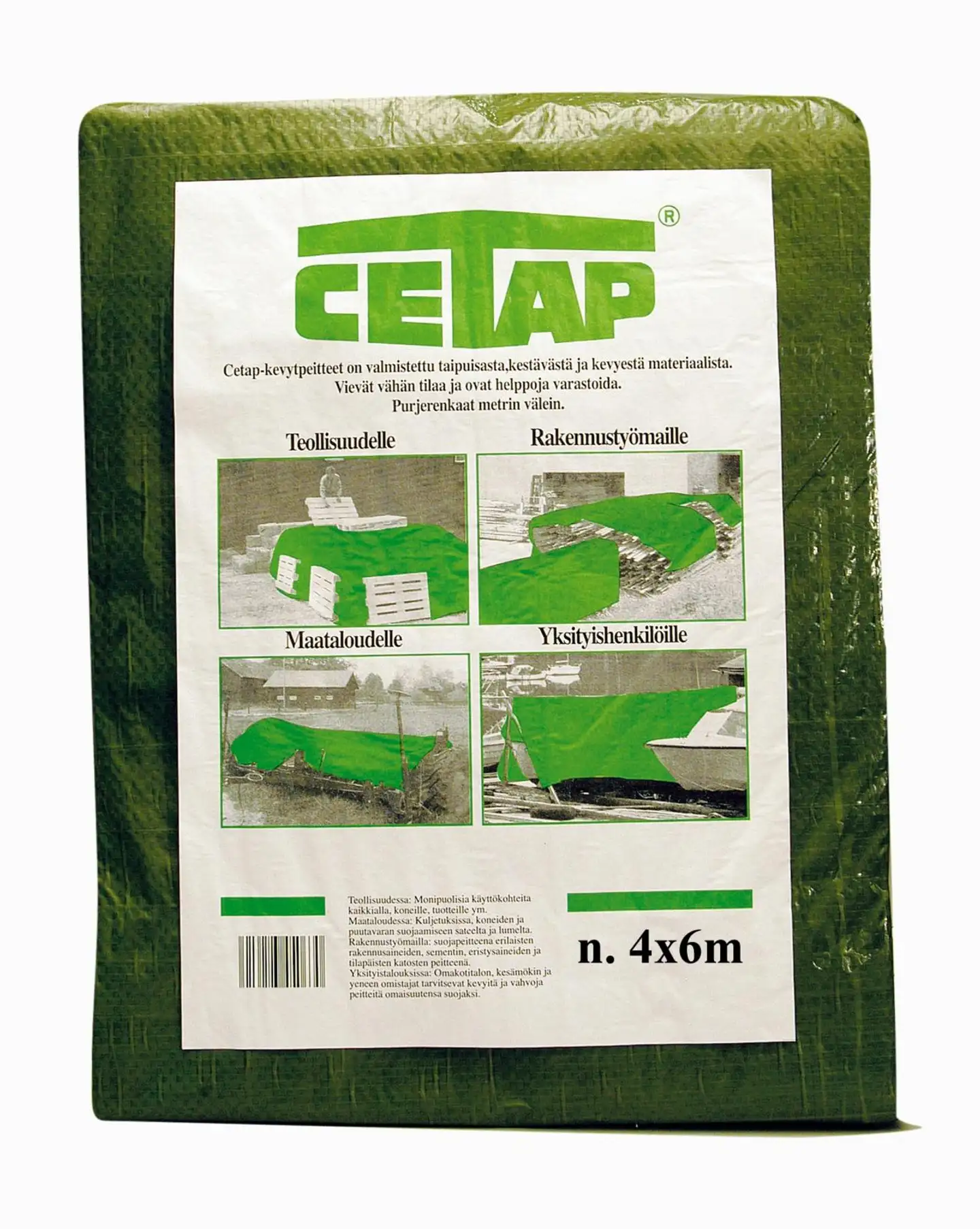 Cetap kevytpeite n. 4x6 m, 80gr/m2, vihreä