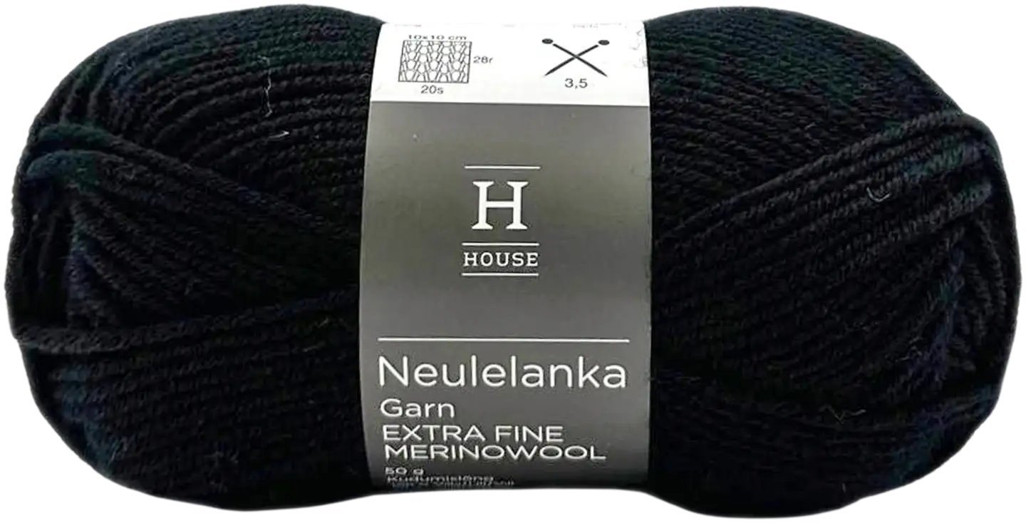 House neulelanka merinovilla 311120 50 g Black 217