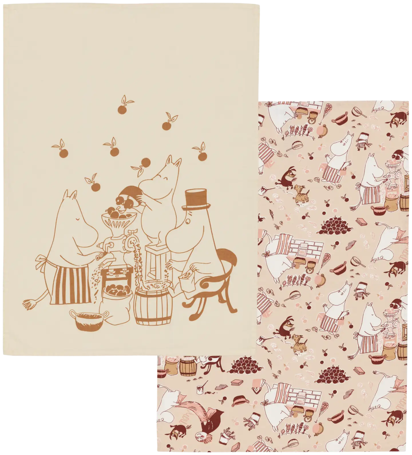 Moomin Arabia Muumi keittiöpyyhesetti 50x70 Siivouspuuhissa GOTS