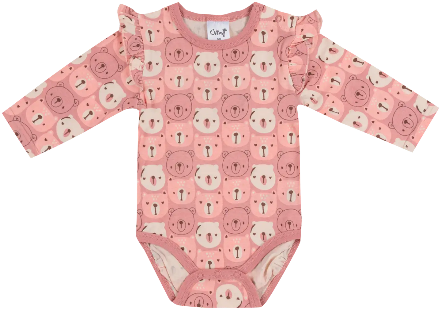 Ciraf vauvojen body nallet 250b244114 - pink bears aop - 1