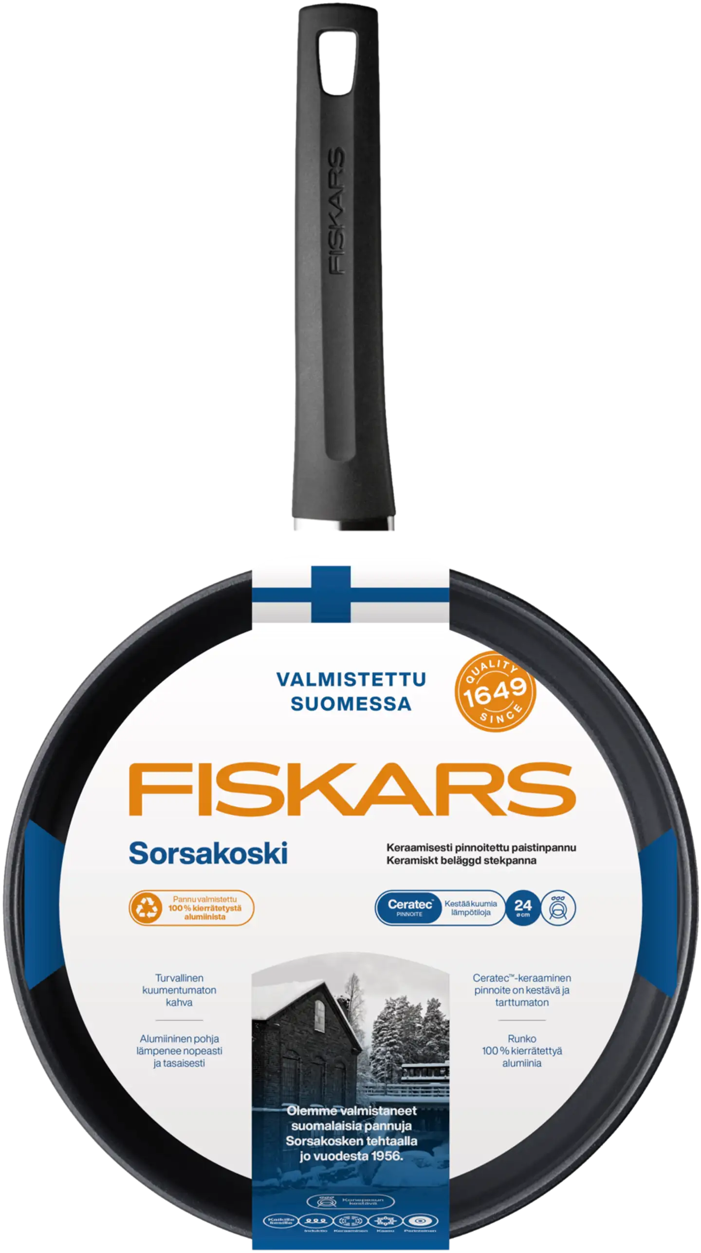 Fiskars Sorsakoski paistinpannu 24 cm, keraaminen - 5